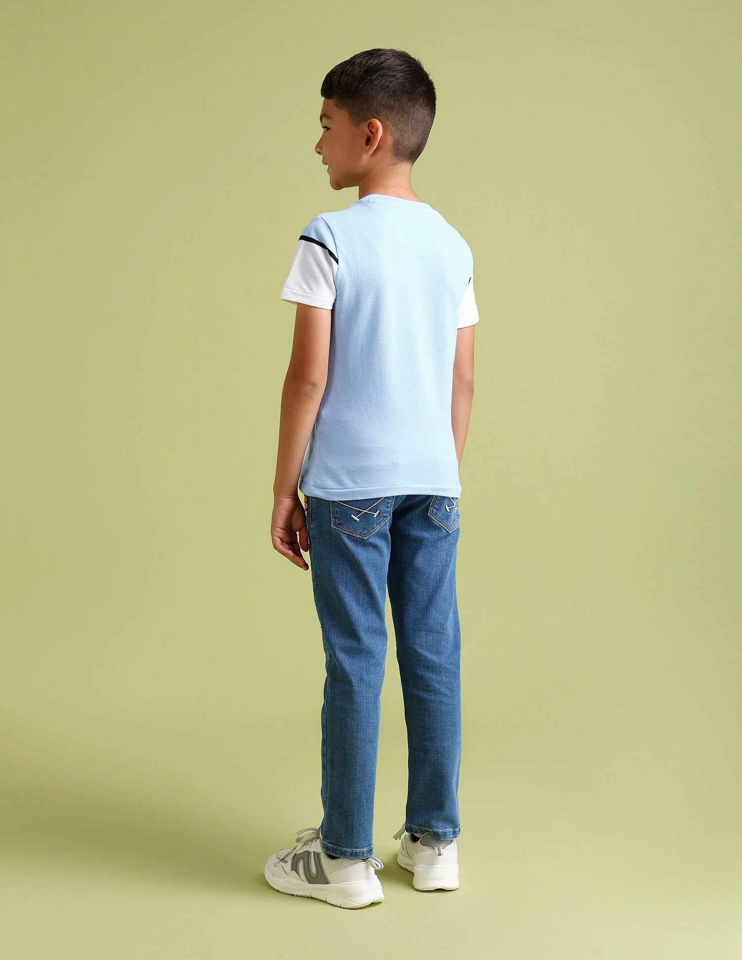 Boys Colour Blocked Cotton T-Shirt - Image 4