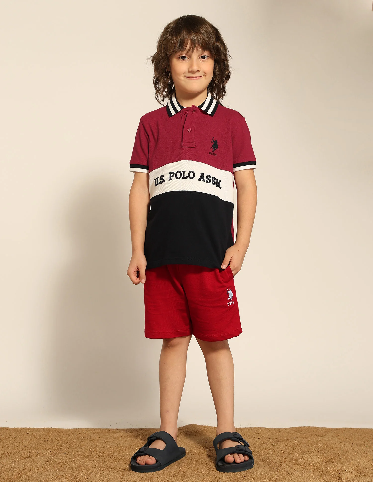 Boys Colour Blocked Pure Cotton Polo Shirt - Image 3