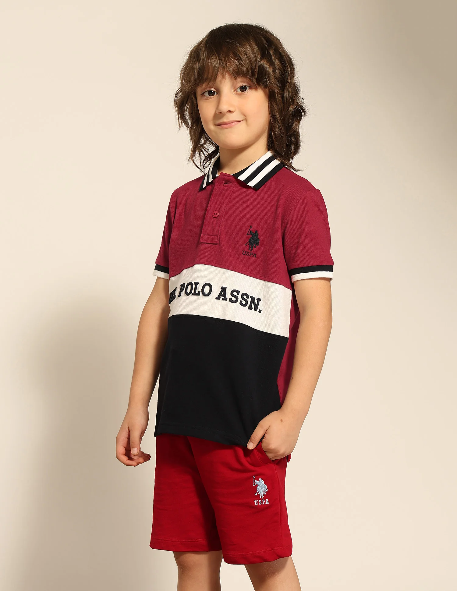 Boys Colour Blocked Pure Cotton Polo Shirt - Image 4
