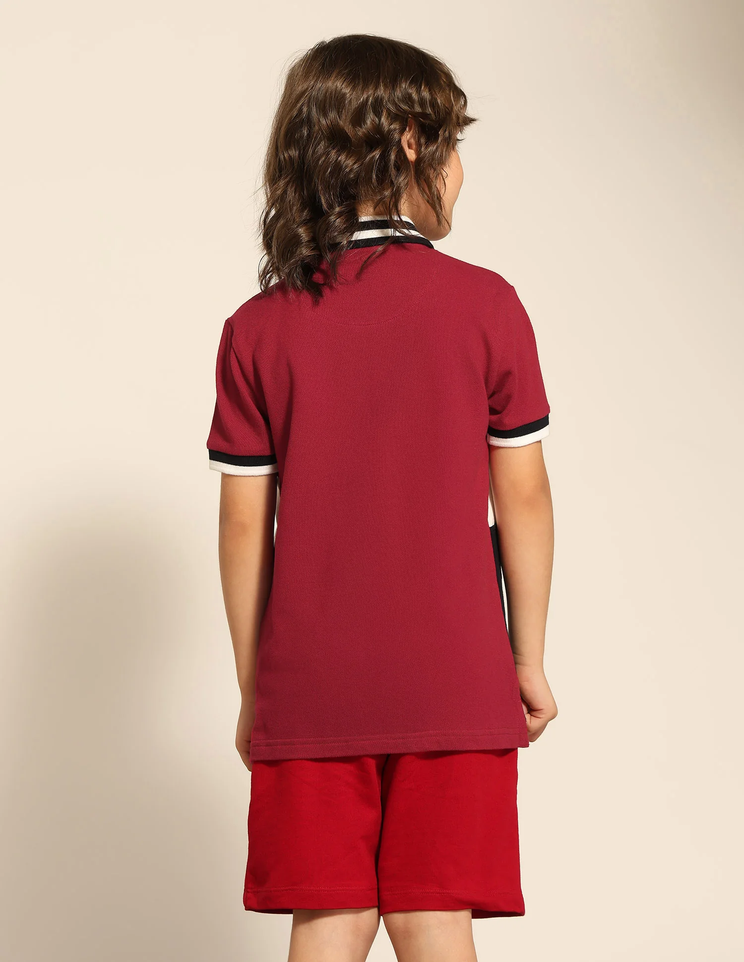 Boys Colour Blocked Pure Cotton Polo Shirt - Image 5