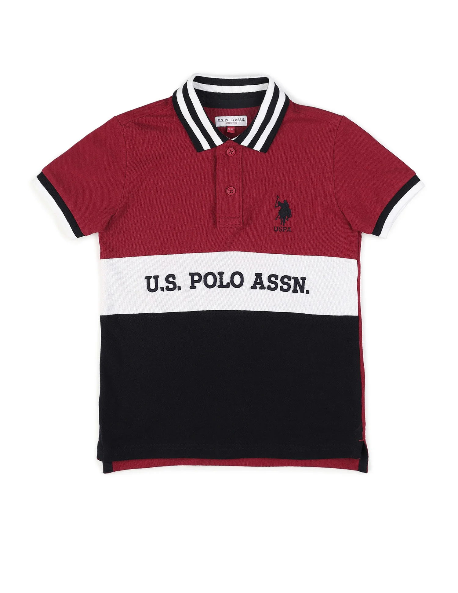 Boys Colour Blocked Pure Cotton Polo Shirt - Image 7