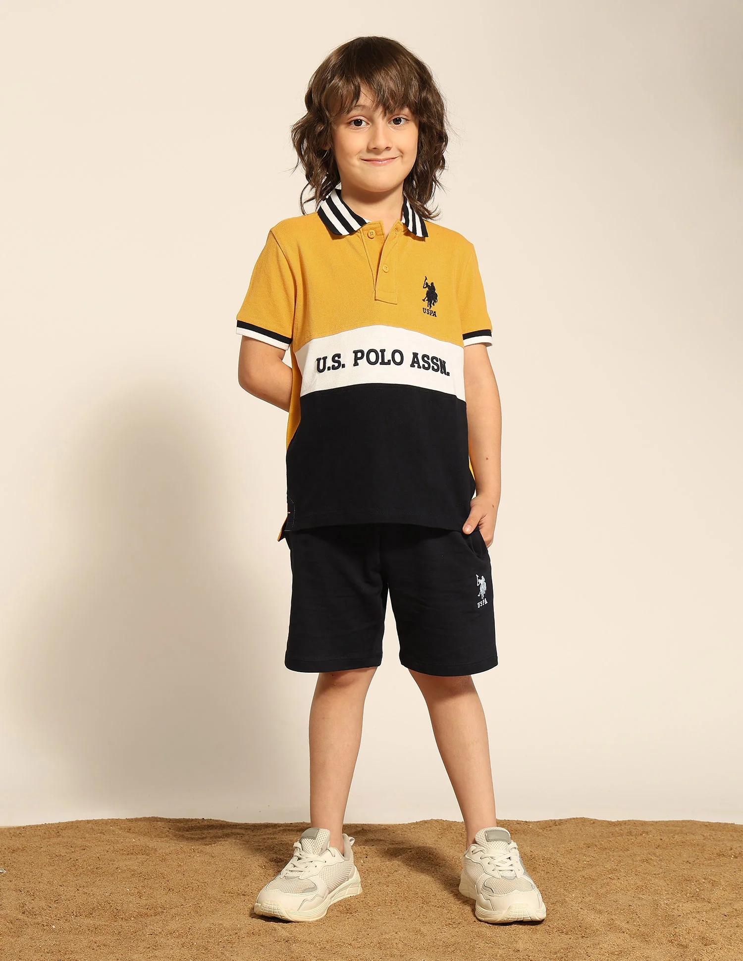 Boys Colour Blocked Pure Cotton Polo Shirt - Image 3