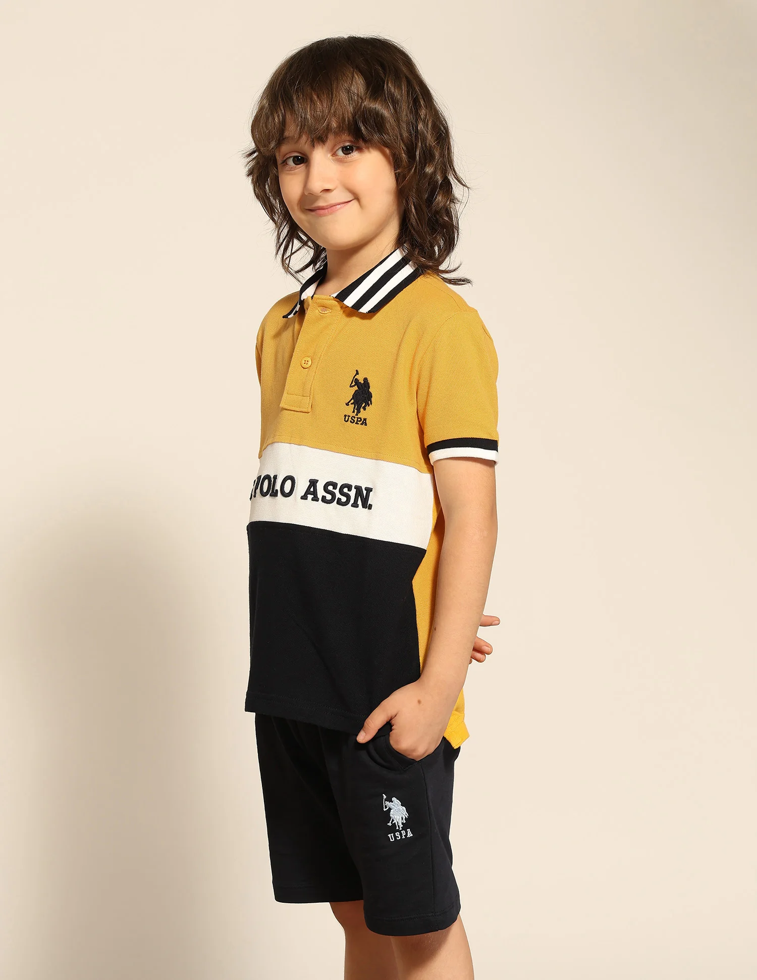 Boys Colour Blocked Pure Cotton Polo Shirt - Image 4