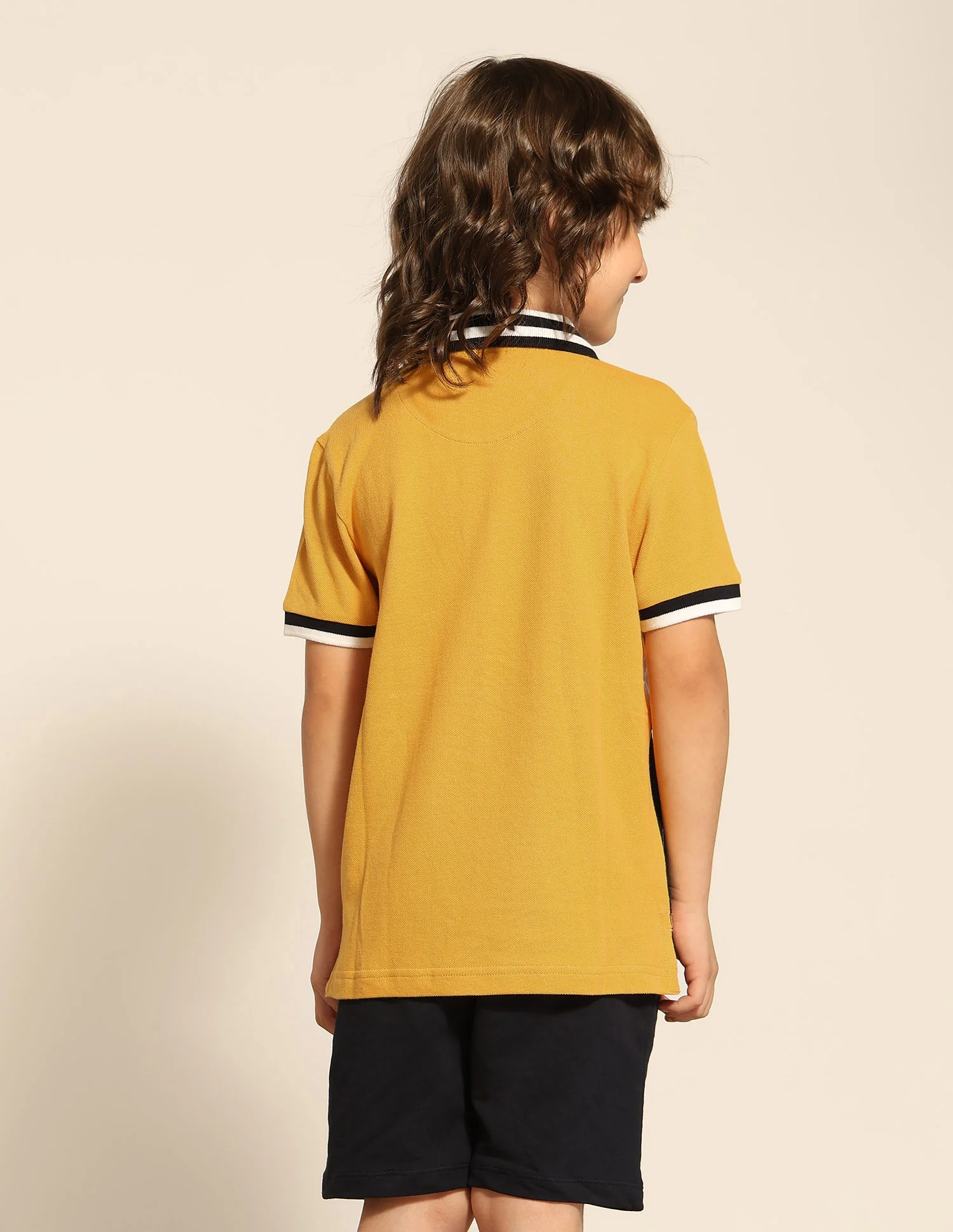 Boys Colour Blocked Pure Cotton Polo Shirt - Image 5