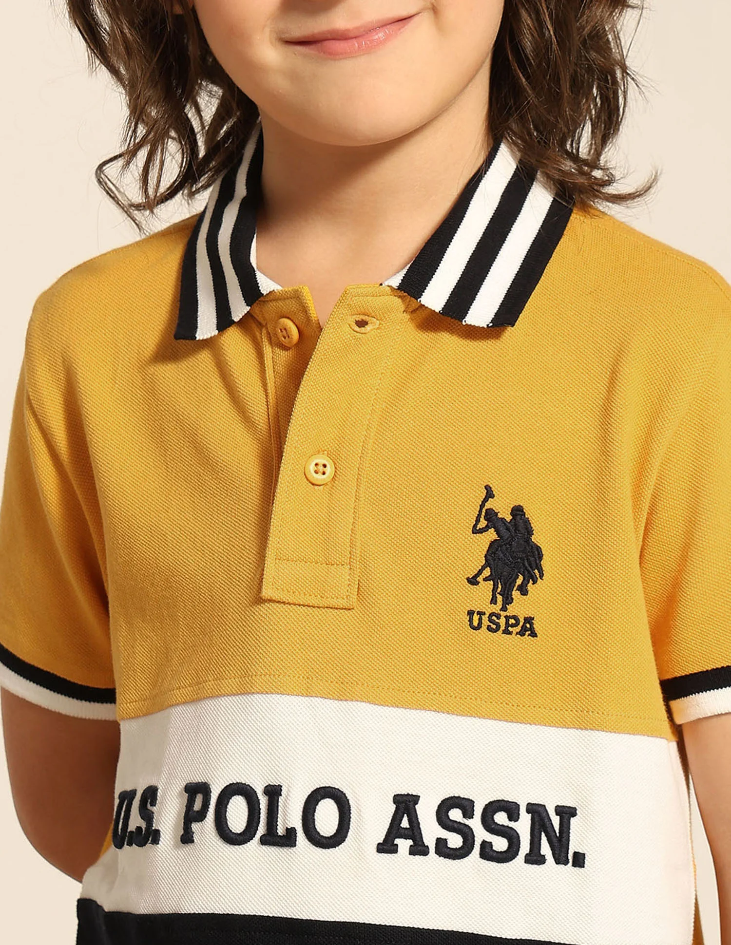 Boys Colour Blocked Pure Cotton Polo Shirt - Image 6