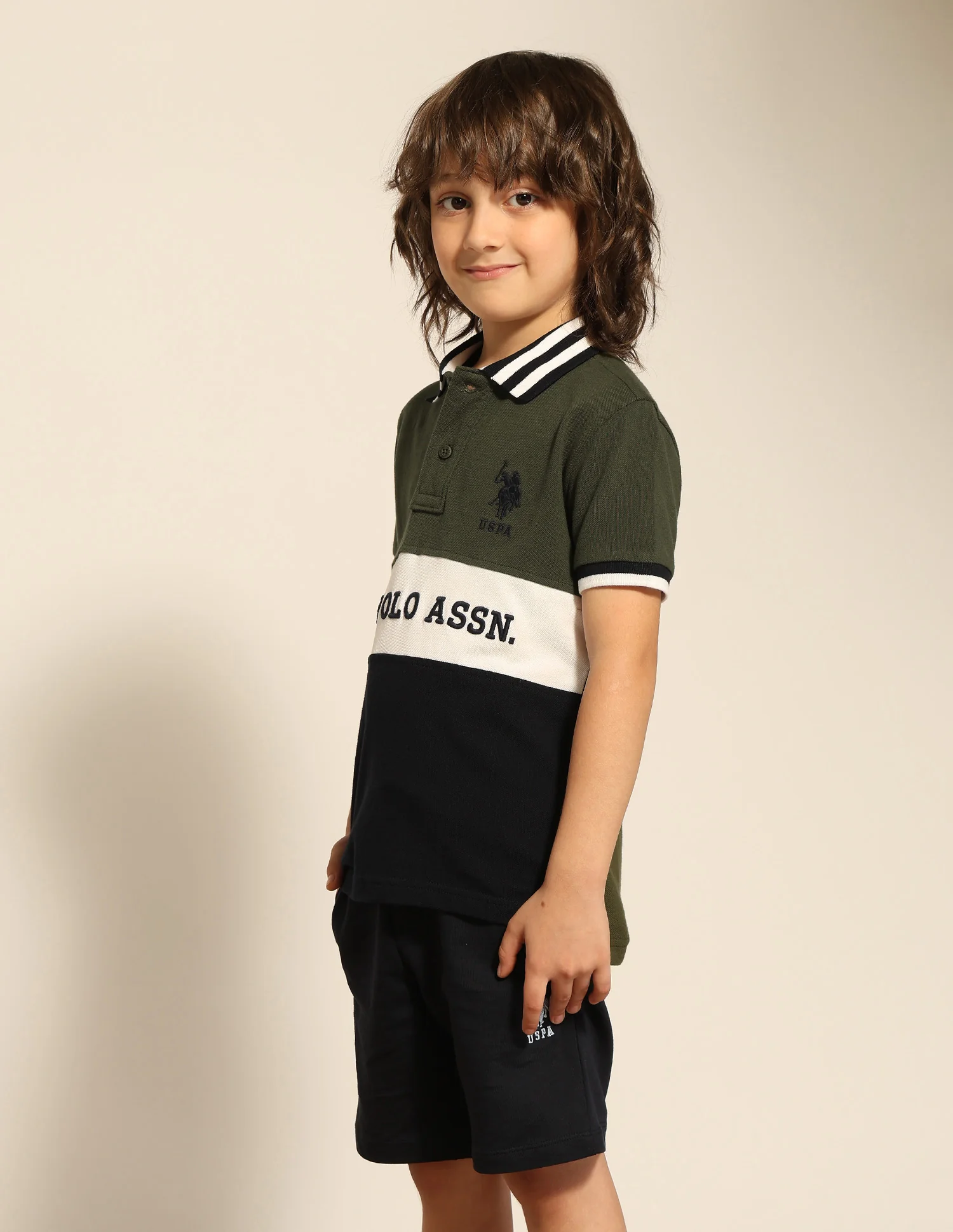 Boys Colour Blocked Pure Cotton Polo Shirt - Image 4