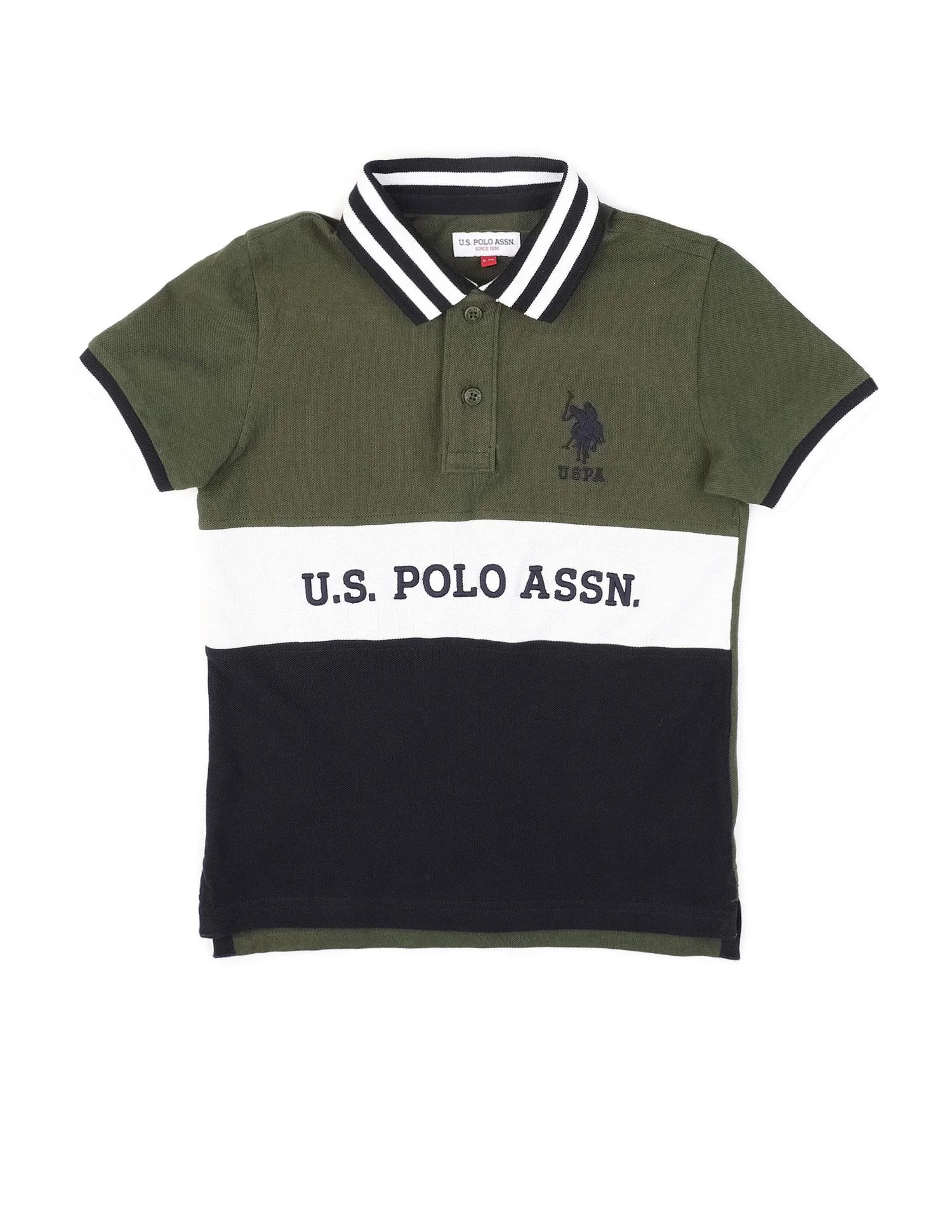 Boys Colour Blocked Pure Cotton Polo Shirt - Image 7