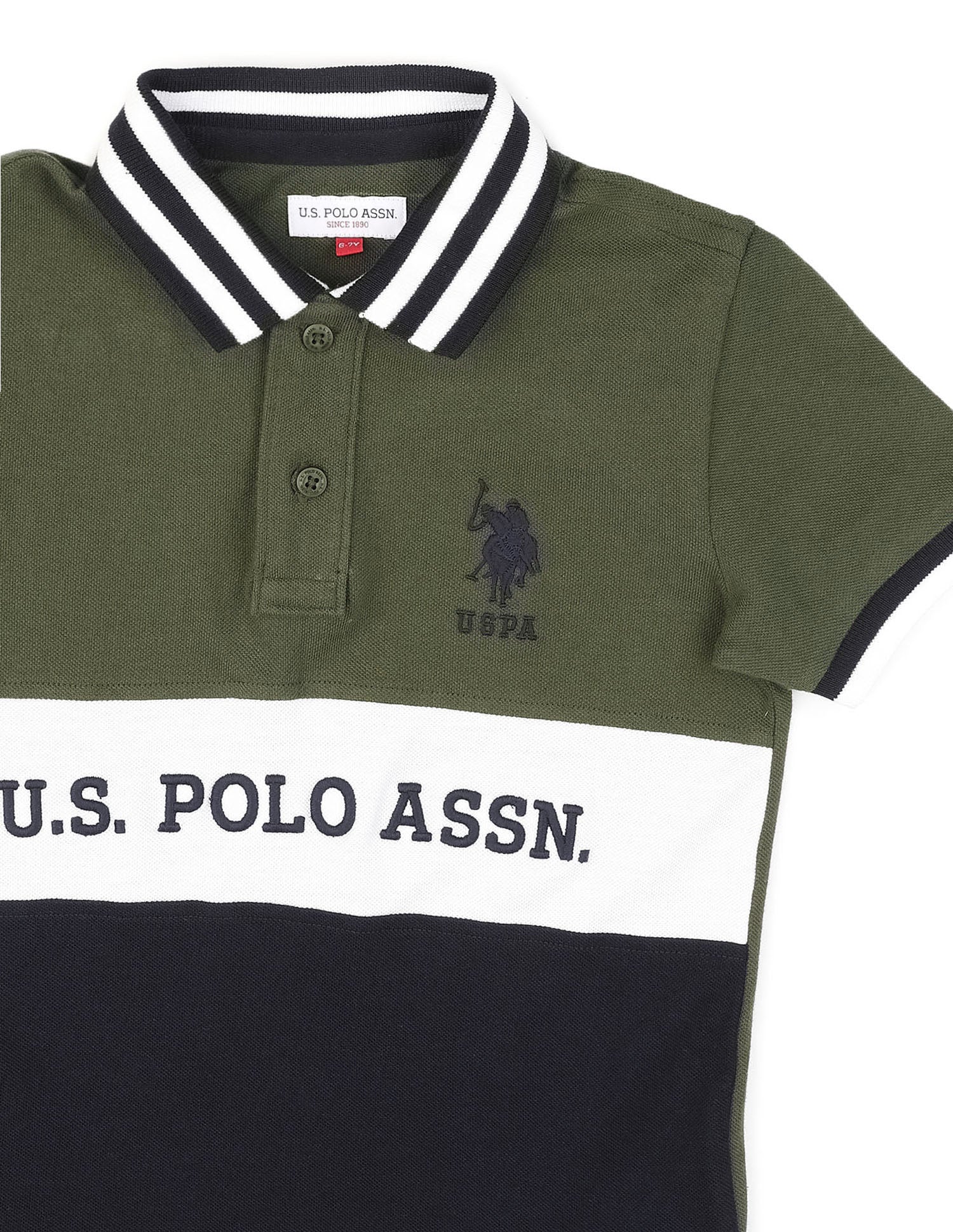 Boys Colour Blocked Pure Cotton Polo Shirt - Image 9