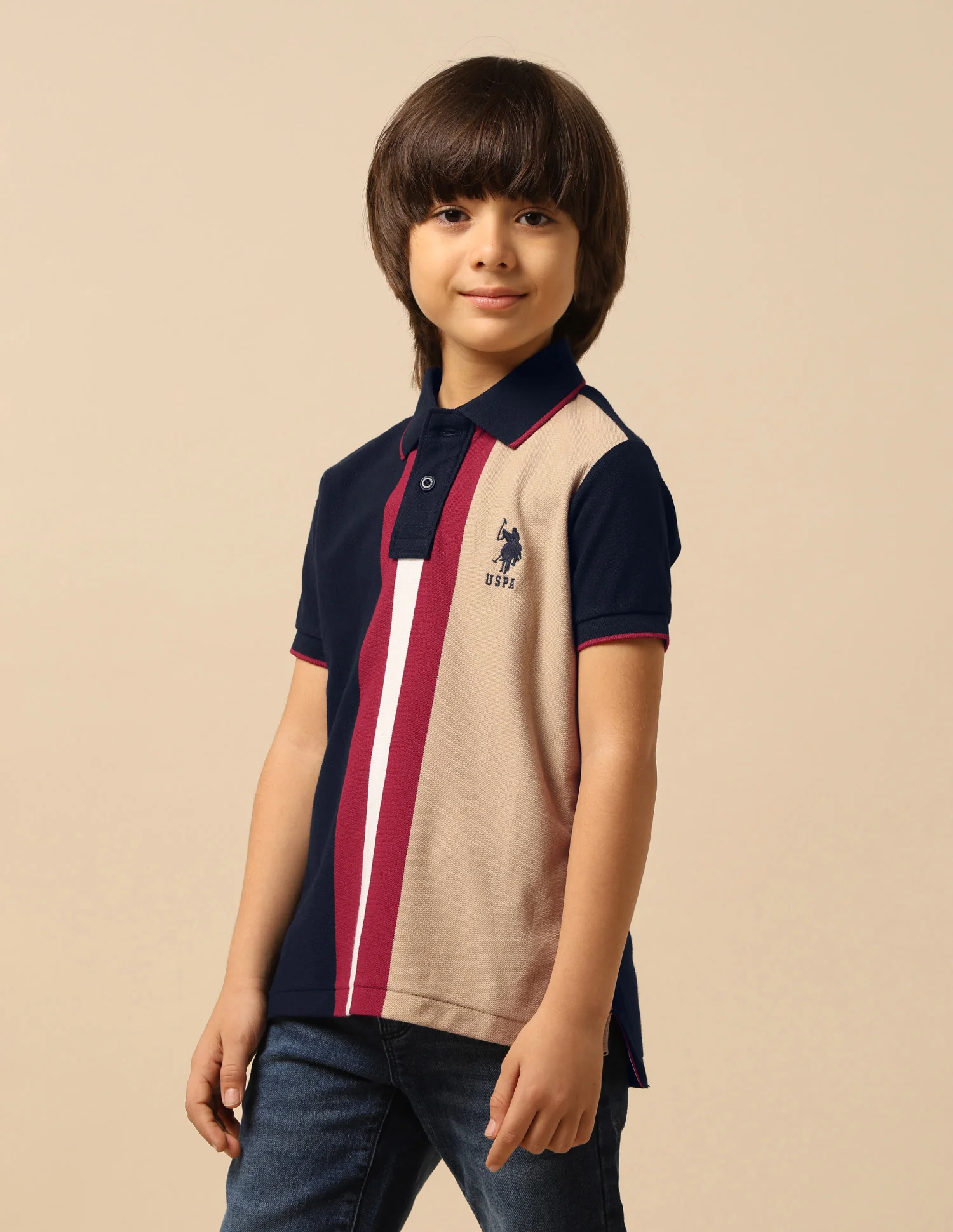 Boys Colour Blocked Regular Fit Polo Shirt - Image 4
