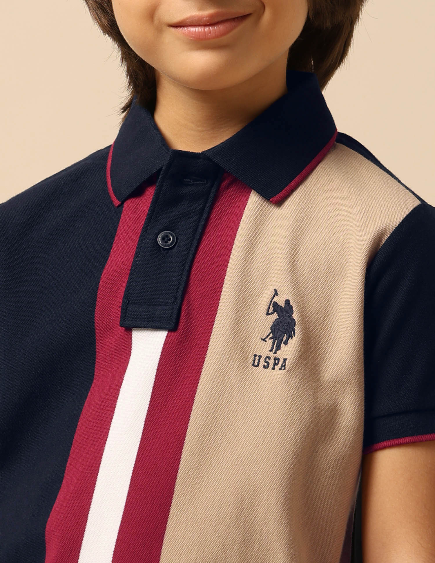 Boys Colour Blocked Regular Fit Polo Shirt - Image 6