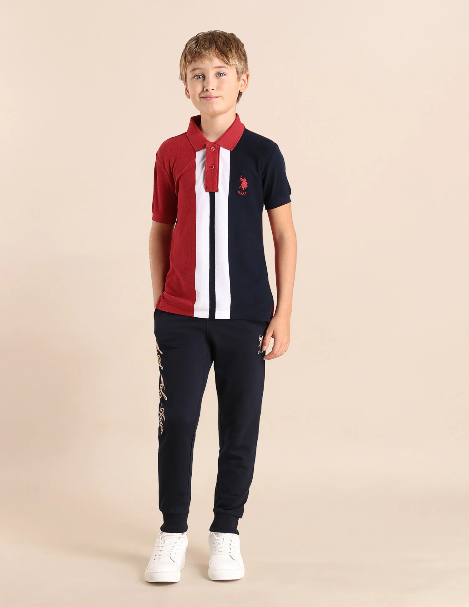 Boys Colour blocked Regular Fit Polo Shirt - Image 3