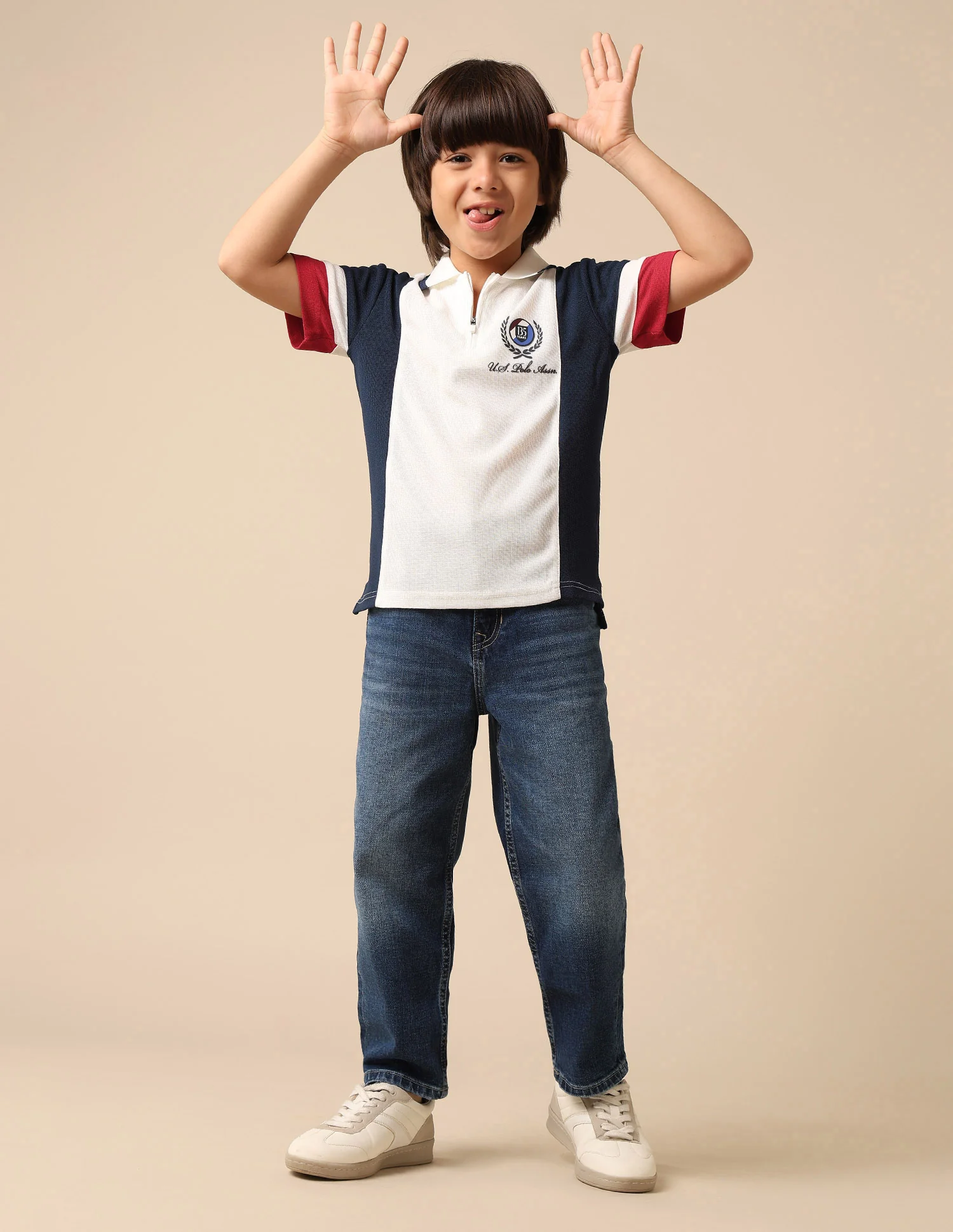 Boys Colour Blocked Regular Fit Polo Shirt - Image 3