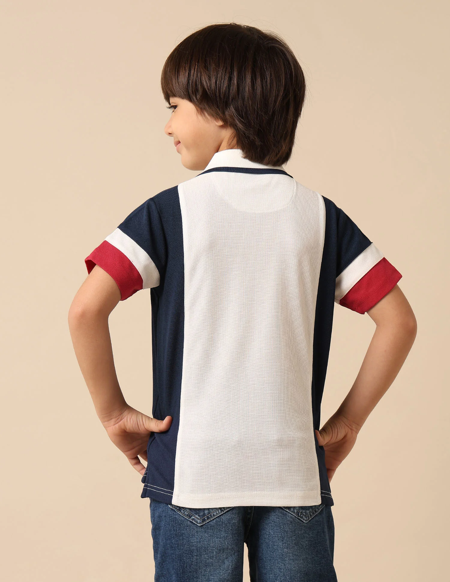 Boys Colour Blocked Regular Fit Polo Shirt - Image 5