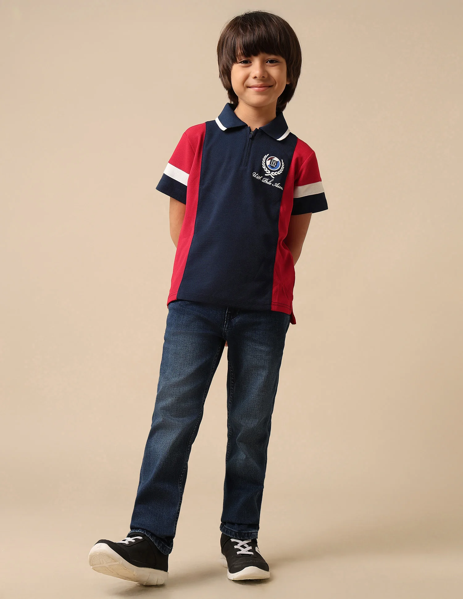 Boys Colour Blocked Regular Fit Polo Shirt - Image 3