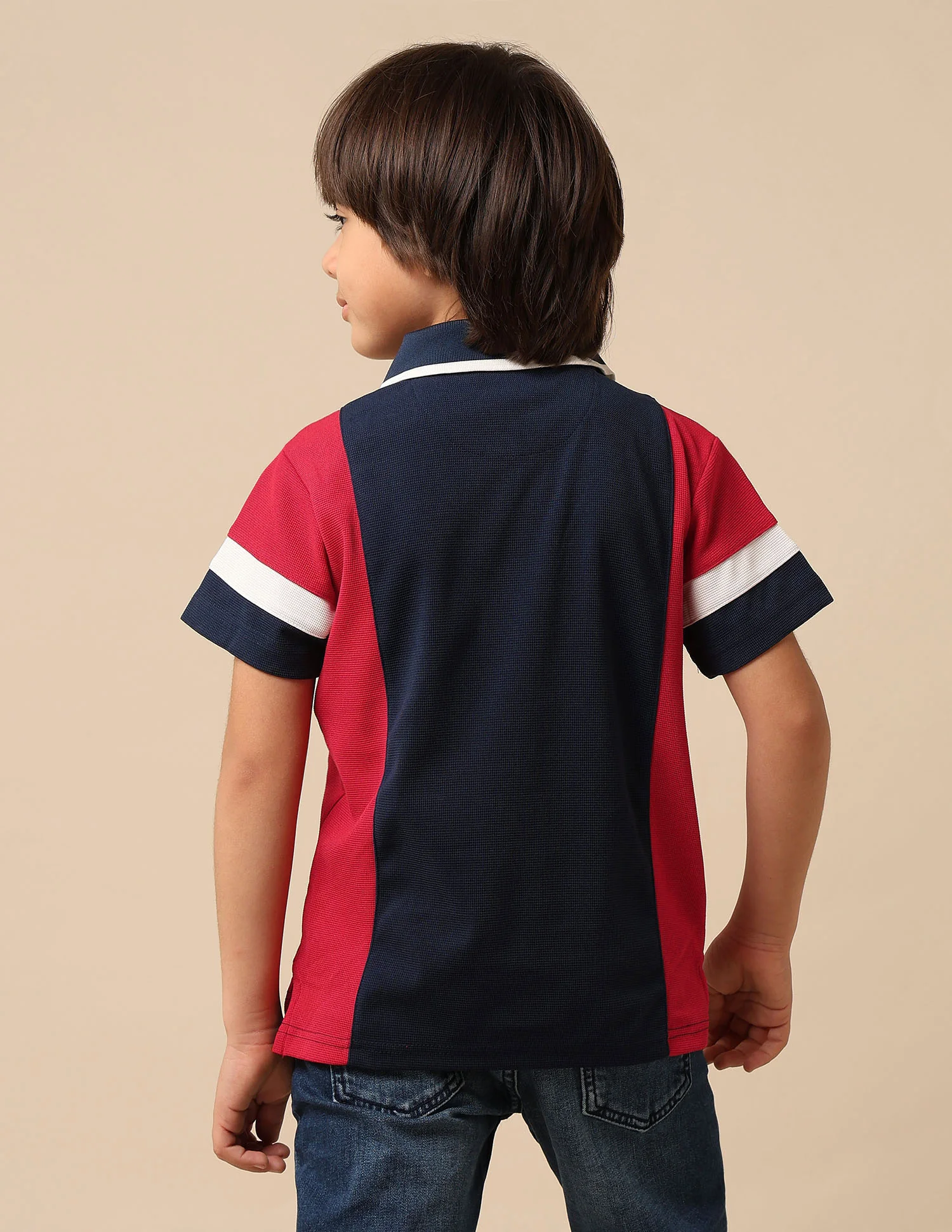 Boys Colour Blocked Regular Fit Polo Shirt - Image 5