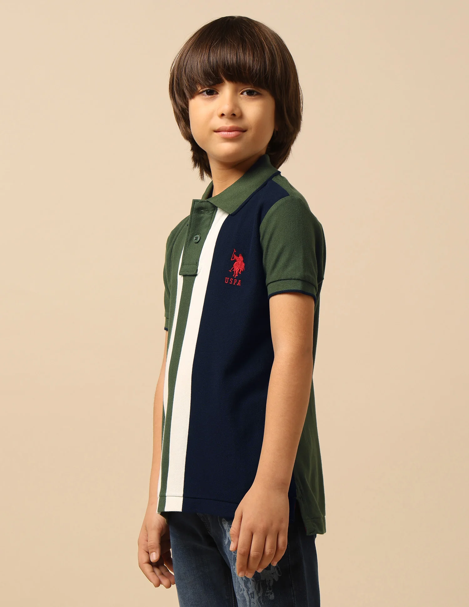 Boys Colour Blocked Regular Fit Polo Shirt - Image 4