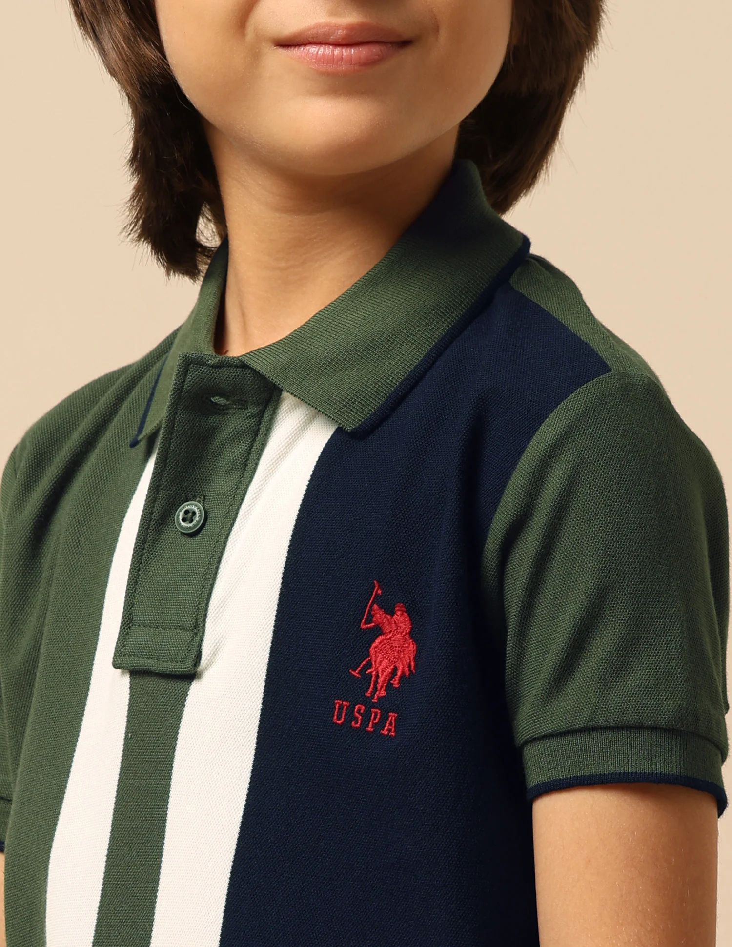 Boys Colour Blocked Regular Fit Polo Shirt - Image 6