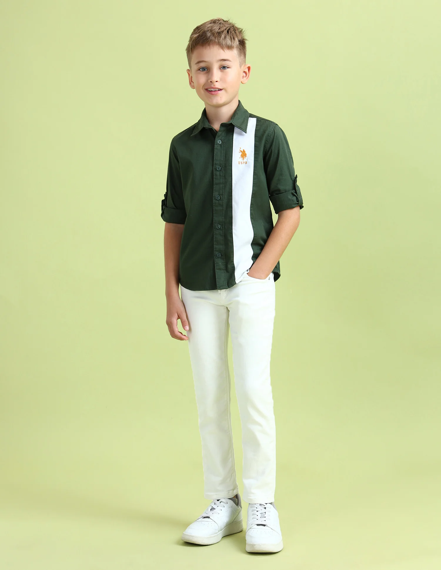 Boys Colour Blocked Regular Fit Shirt - Image 3