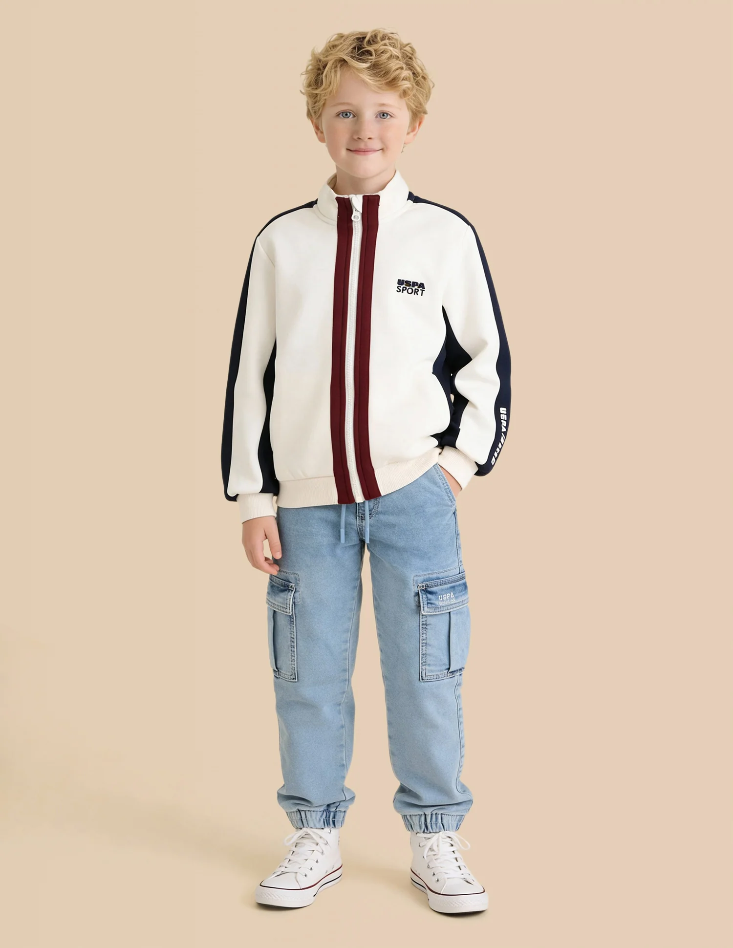 Boys Colour Blocked Regular Fit Sweatshirt - Image 3