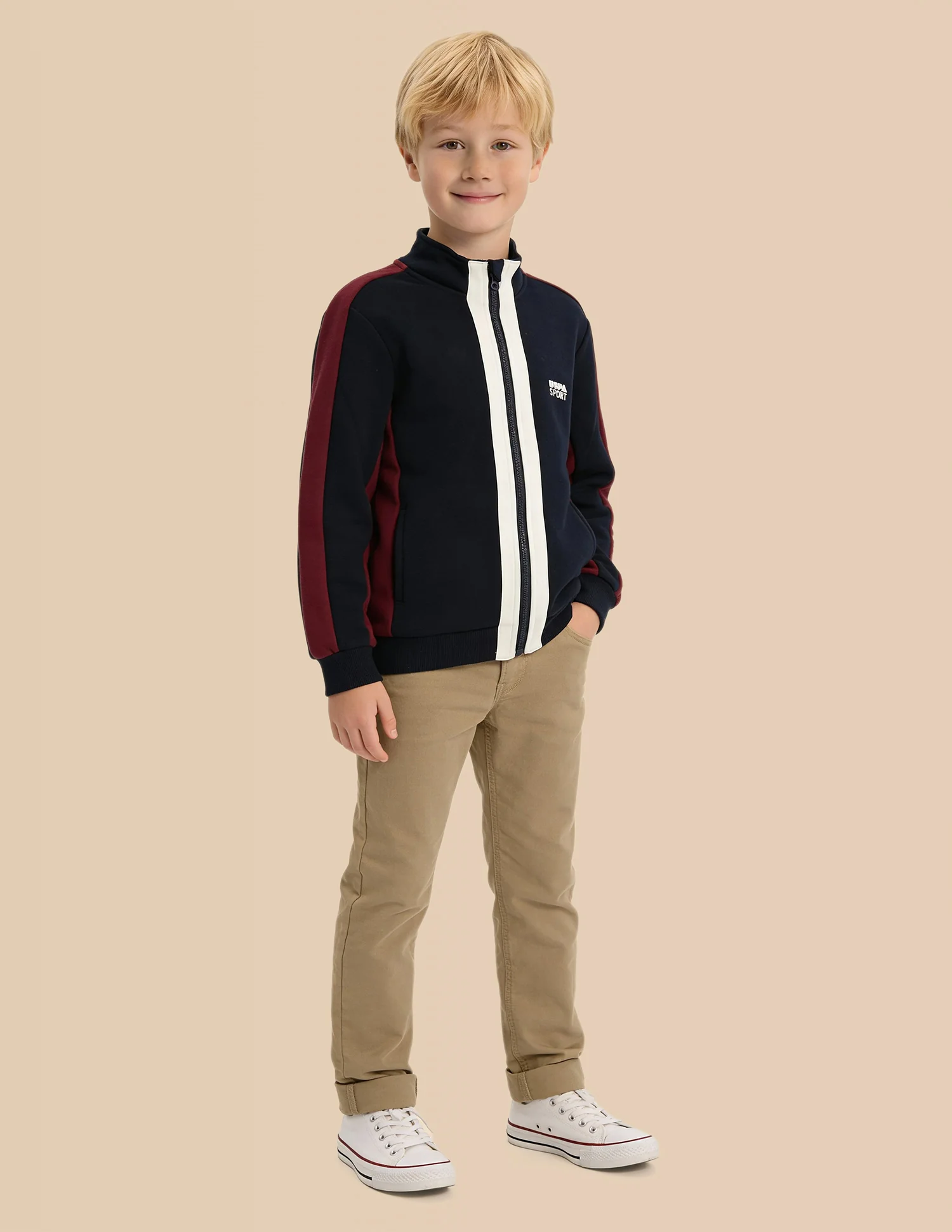 Boys Colour Blocked Regular Fit Sweatshirt - Image 3
