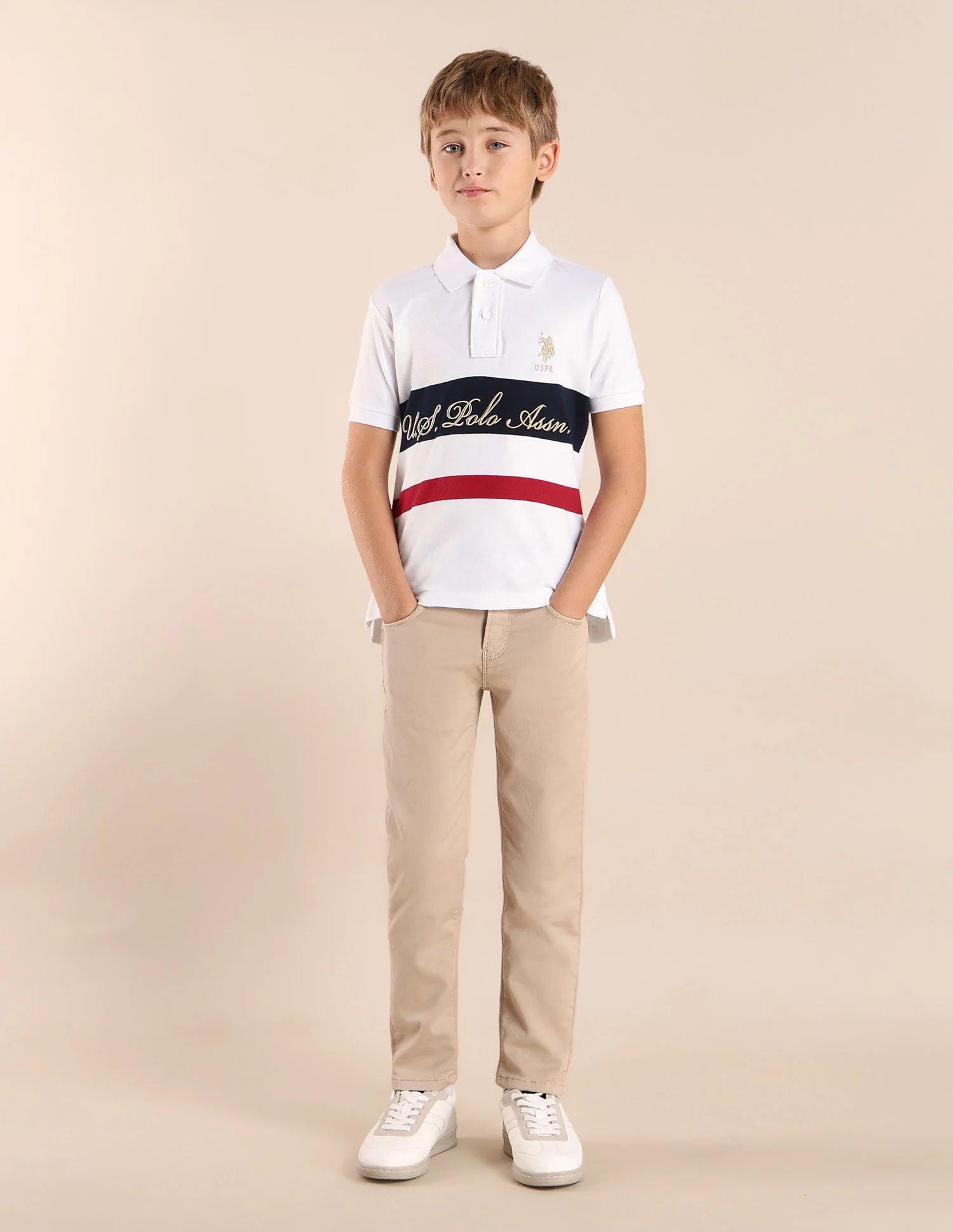 Boys Colourblock Regular Fit Polo Shirt - Image 3