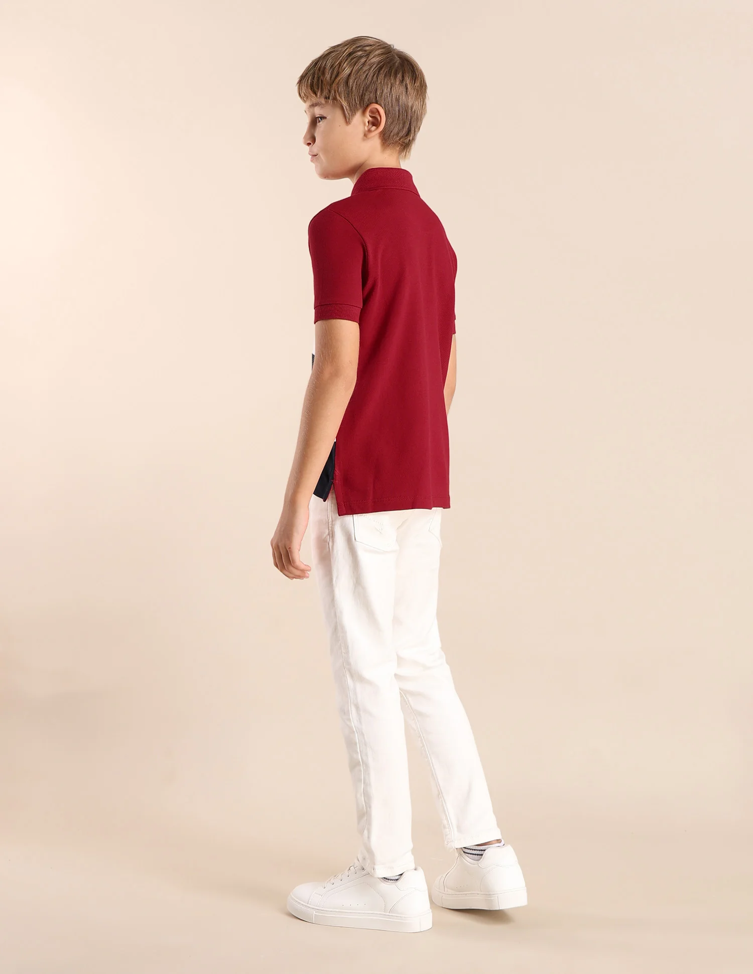 Boys Colourblock Regular Fit Polo Shirt - Image 4