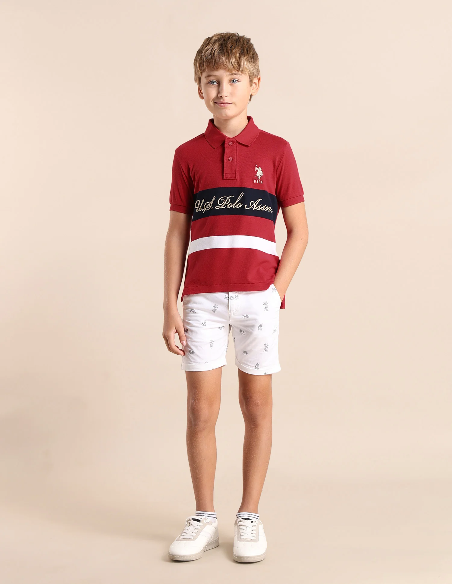 Boys Colourblock Regular Fit Polo Shirt - Image 3