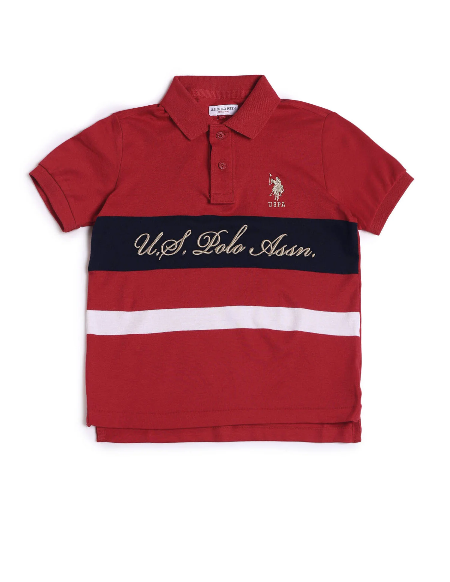 Boys Colourblock Regular Fit Polo Shirt - Image 5