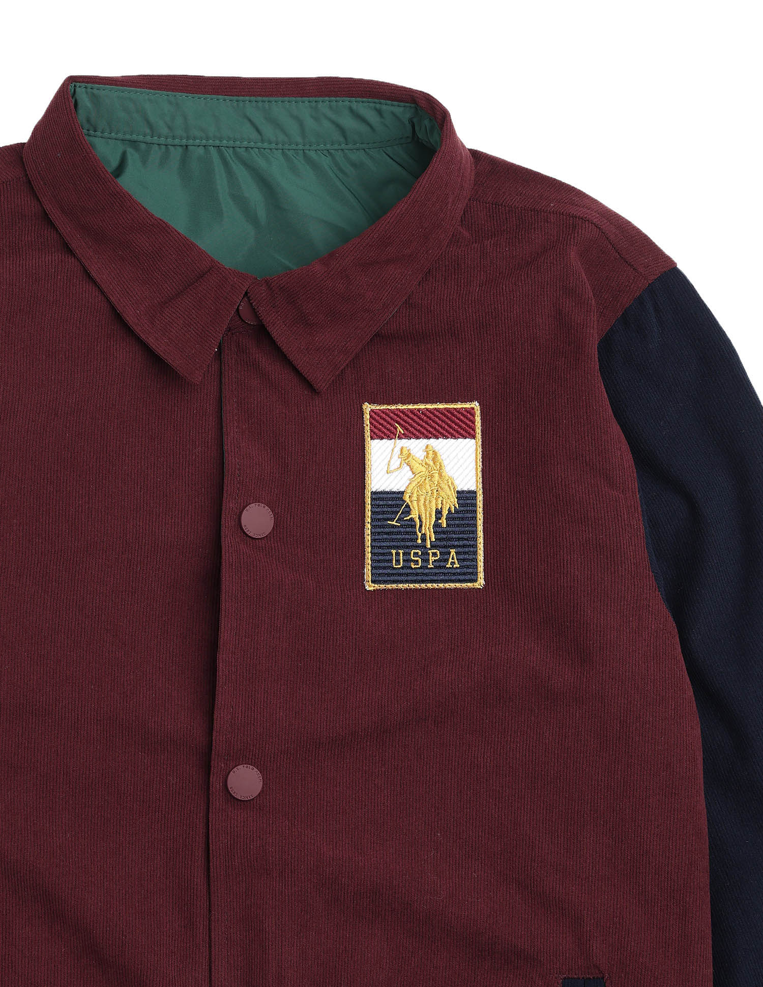 Boys Colourblocked Brand Embroidered Reversible Jacket - Image 2