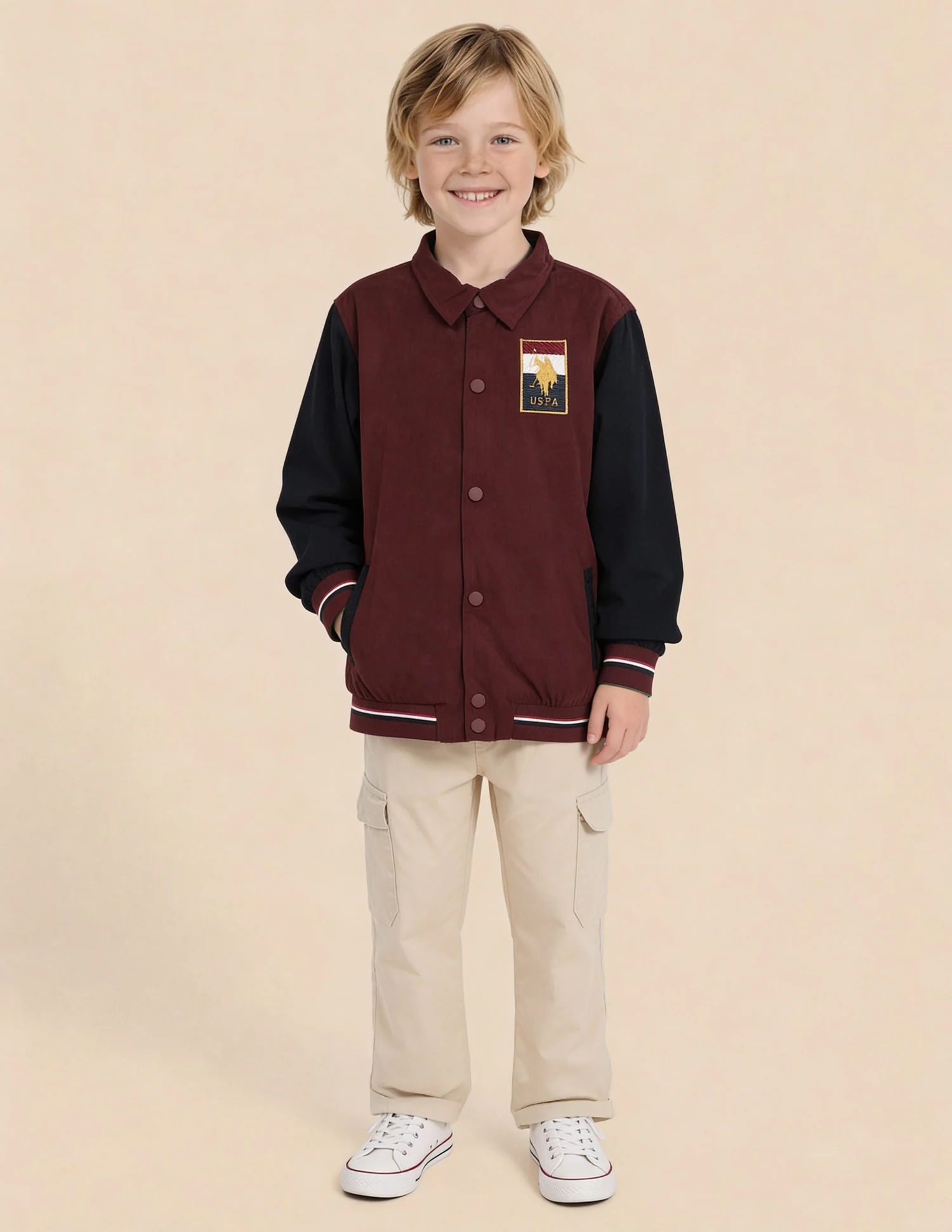 Boys Colourblocked Brand Embroidered Reversible Jacket - Image 3