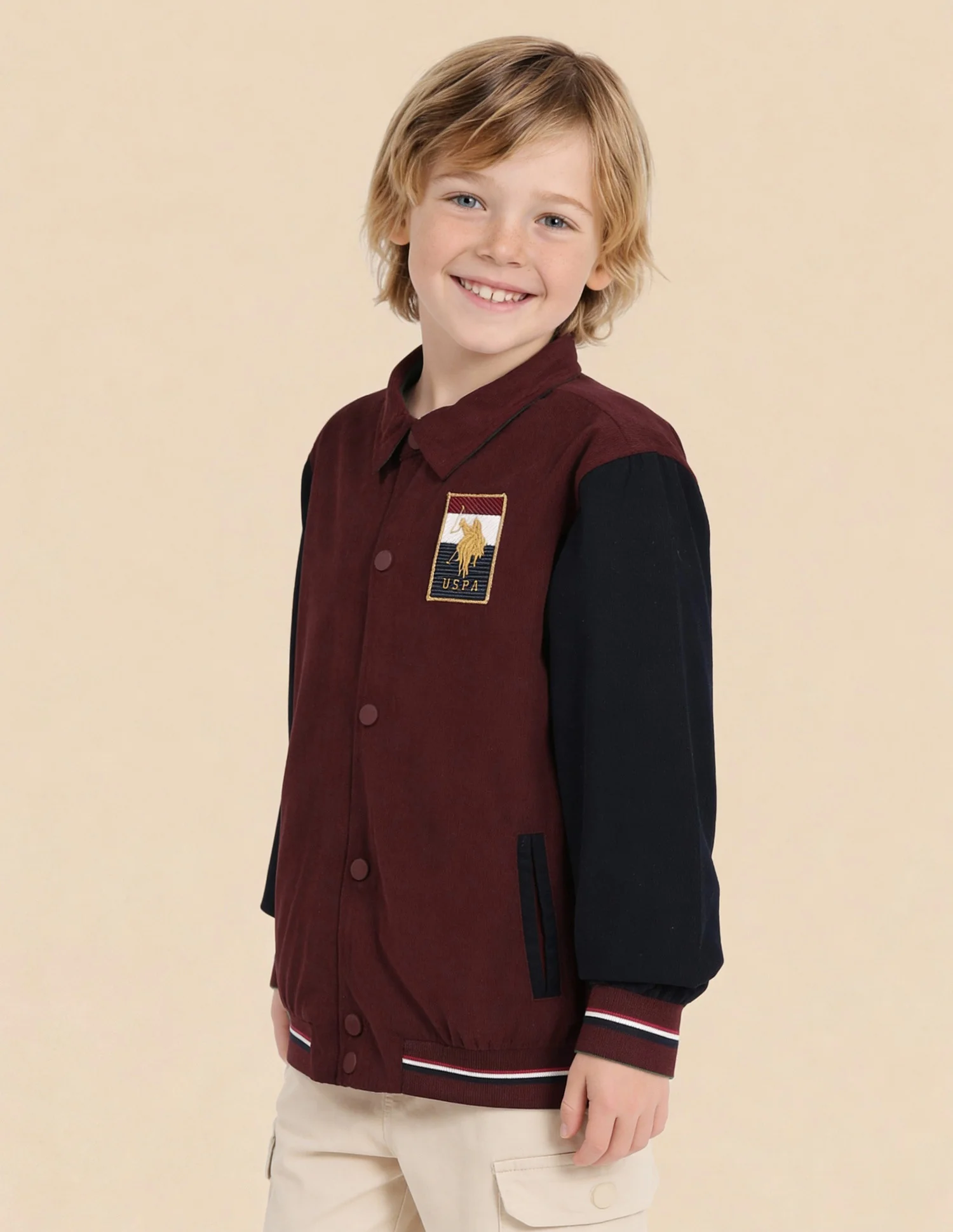 Boys Colourblocked Brand Embroidered Reversible Jacket - Image 4