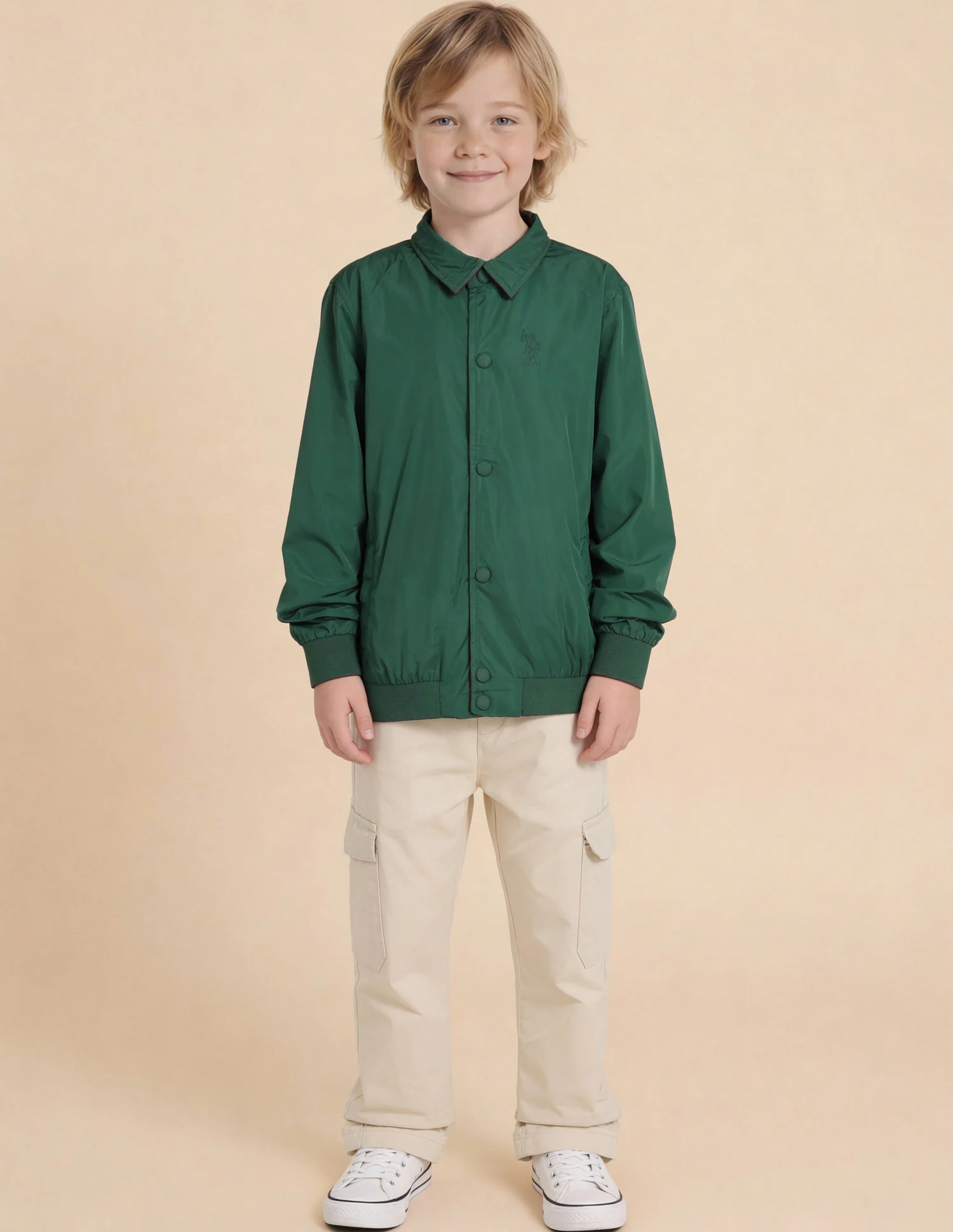 Boys Colourblocked Brand Embroidered Reversible Jacket - Image 7