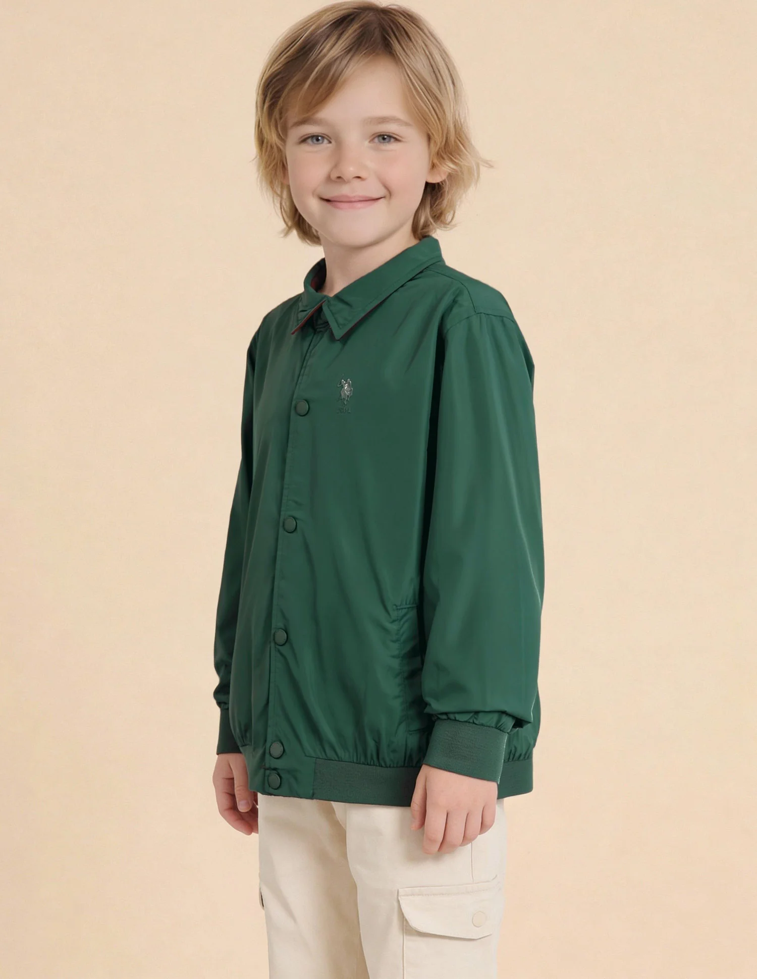 Boys Colourblocked Brand Embroidered Reversible Jacket - Image 8