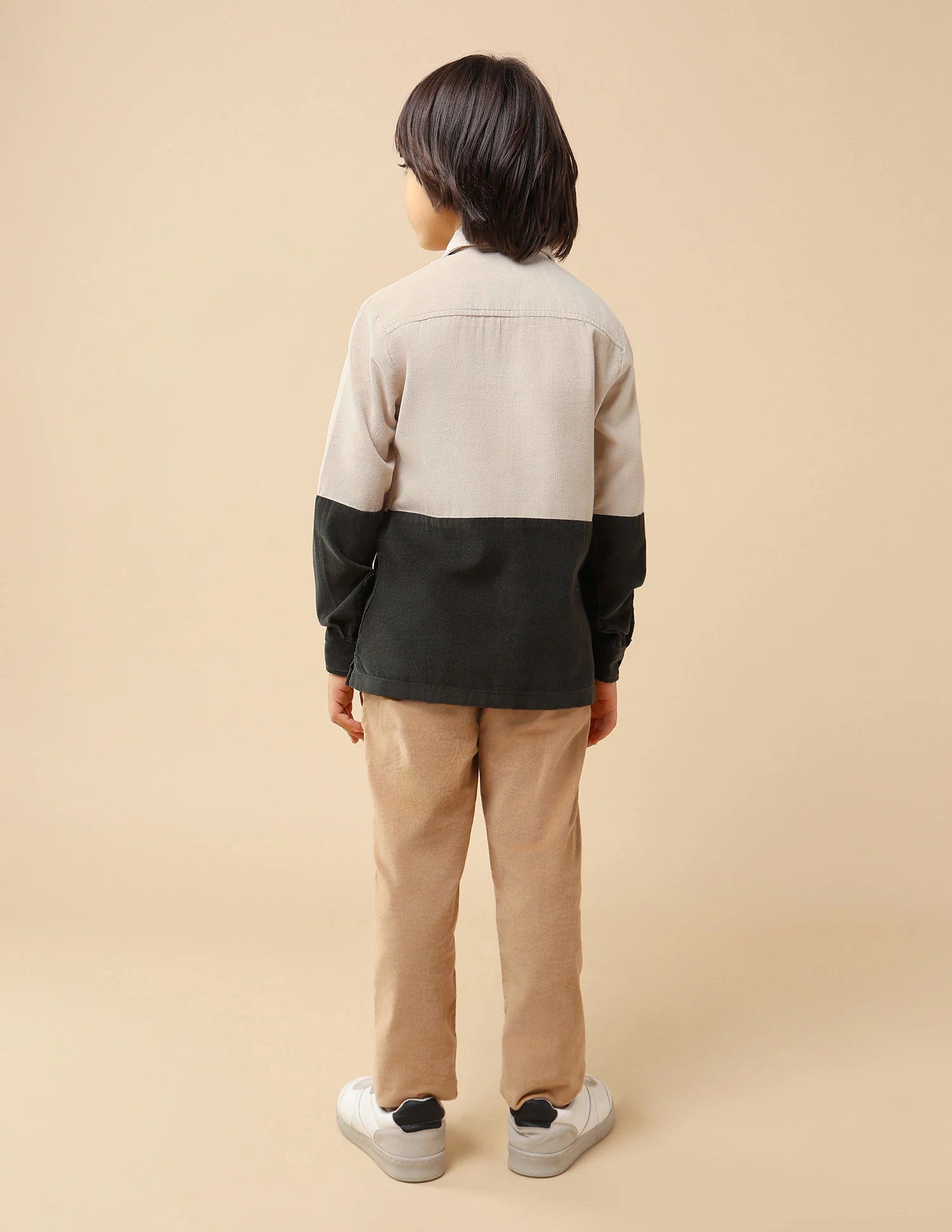 Boys Colourblocked Corduroy Shirt - Image 5