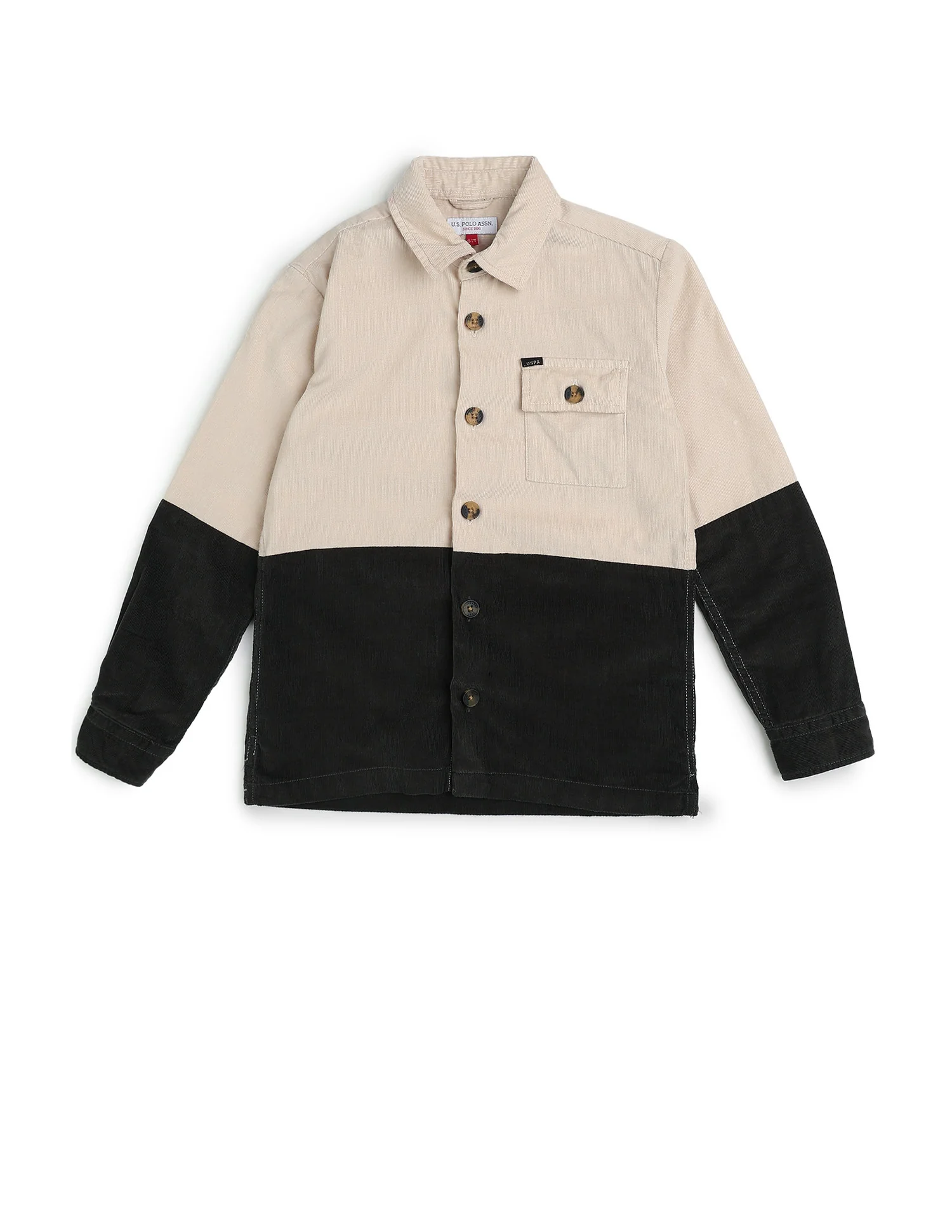 Boys Colourblocked Corduroy Shirt - Image 7