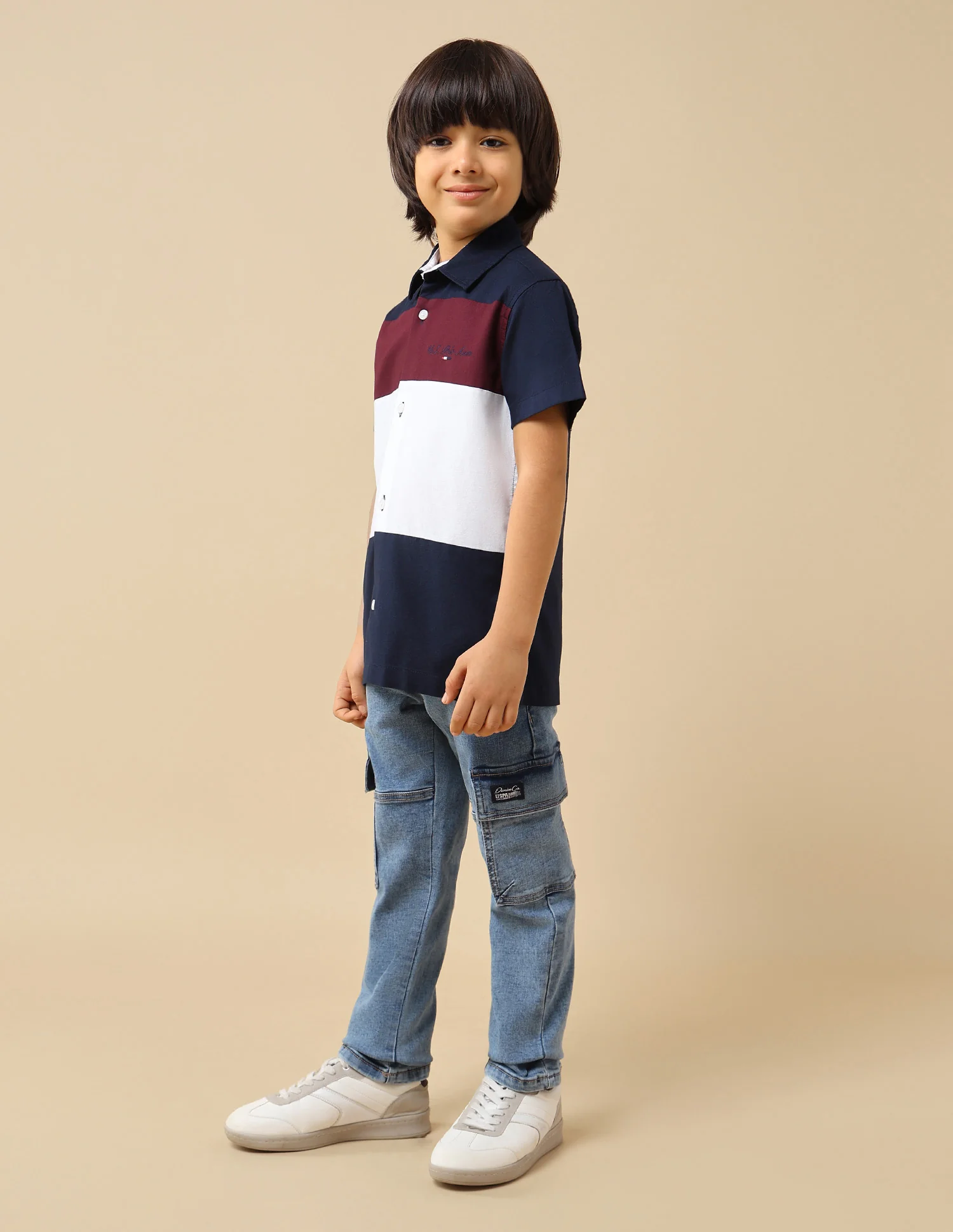 Boys Colourblocked Oxford Shirt - Image 4