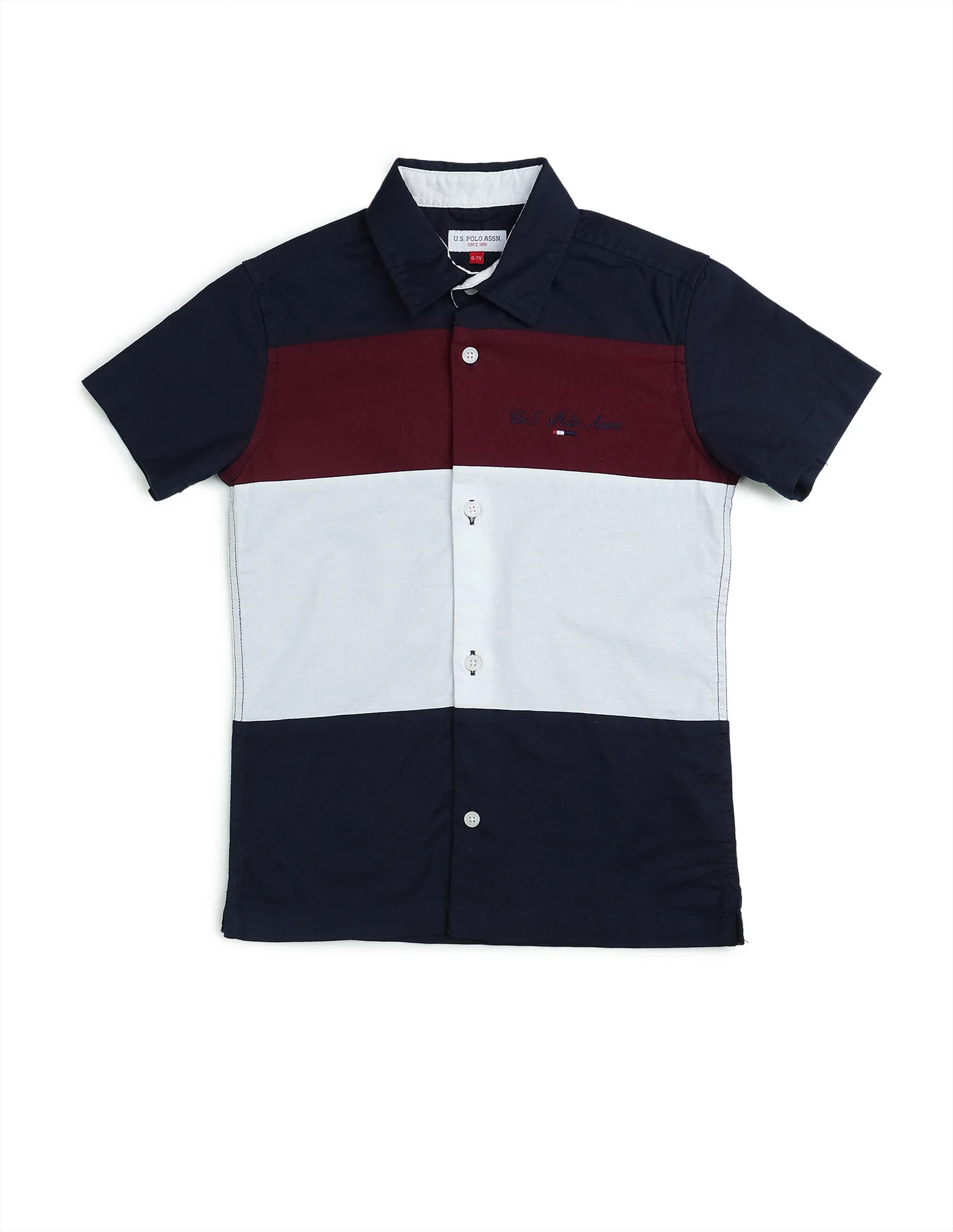 Boys Colourblocked Oxford Shirt - Image 7