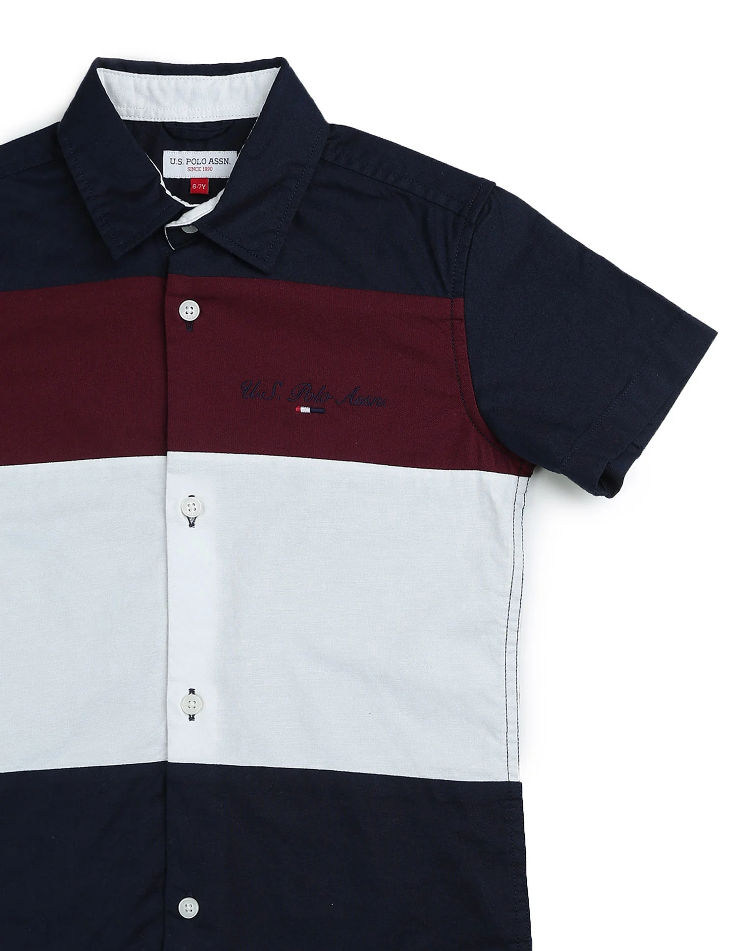 Boys Colourblocked Oxford Shirt - Image 9