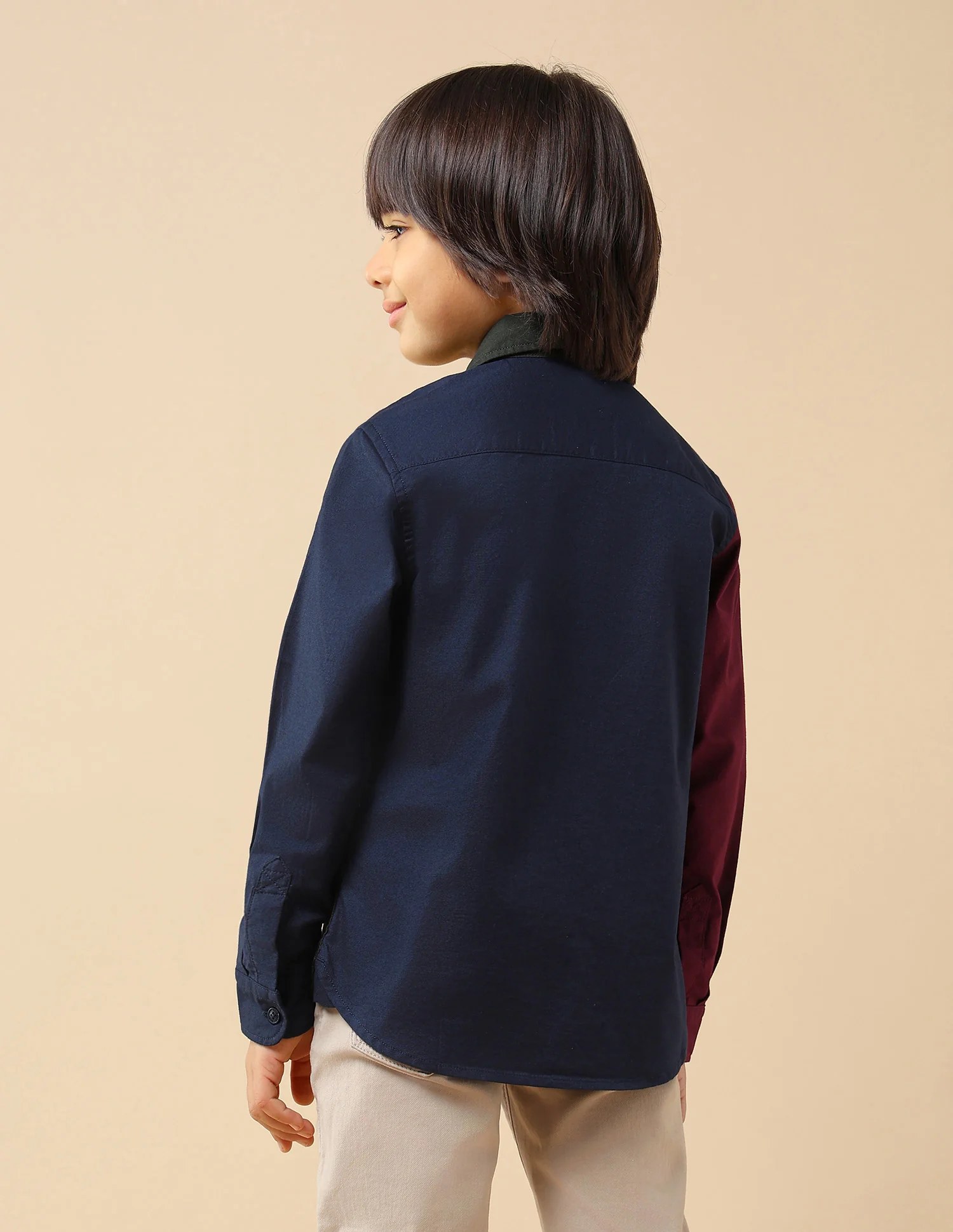 Boys Colourblocked Oxford Shirt - Image 5