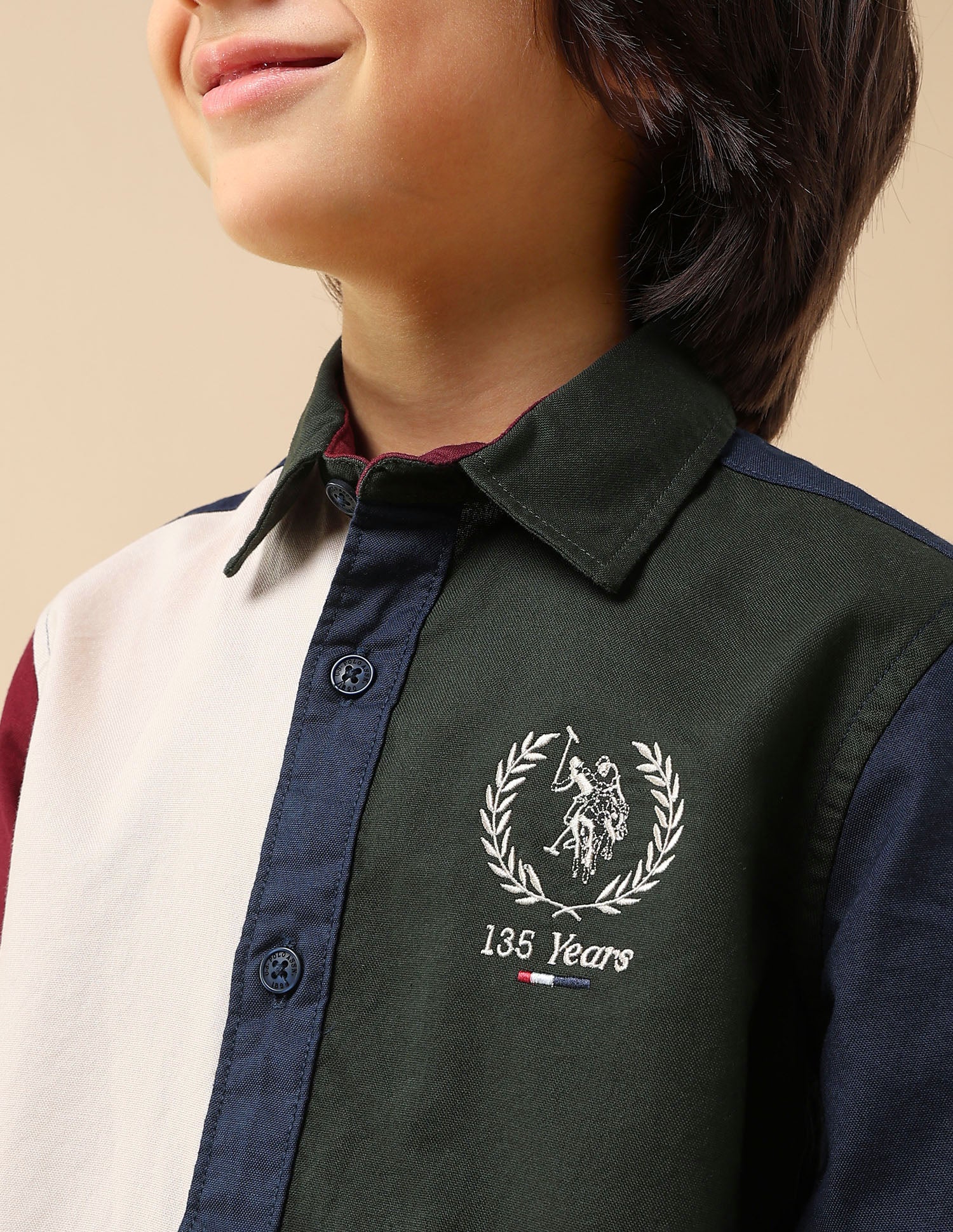 Boys Colourblocked Oxford Shirt - Image 6