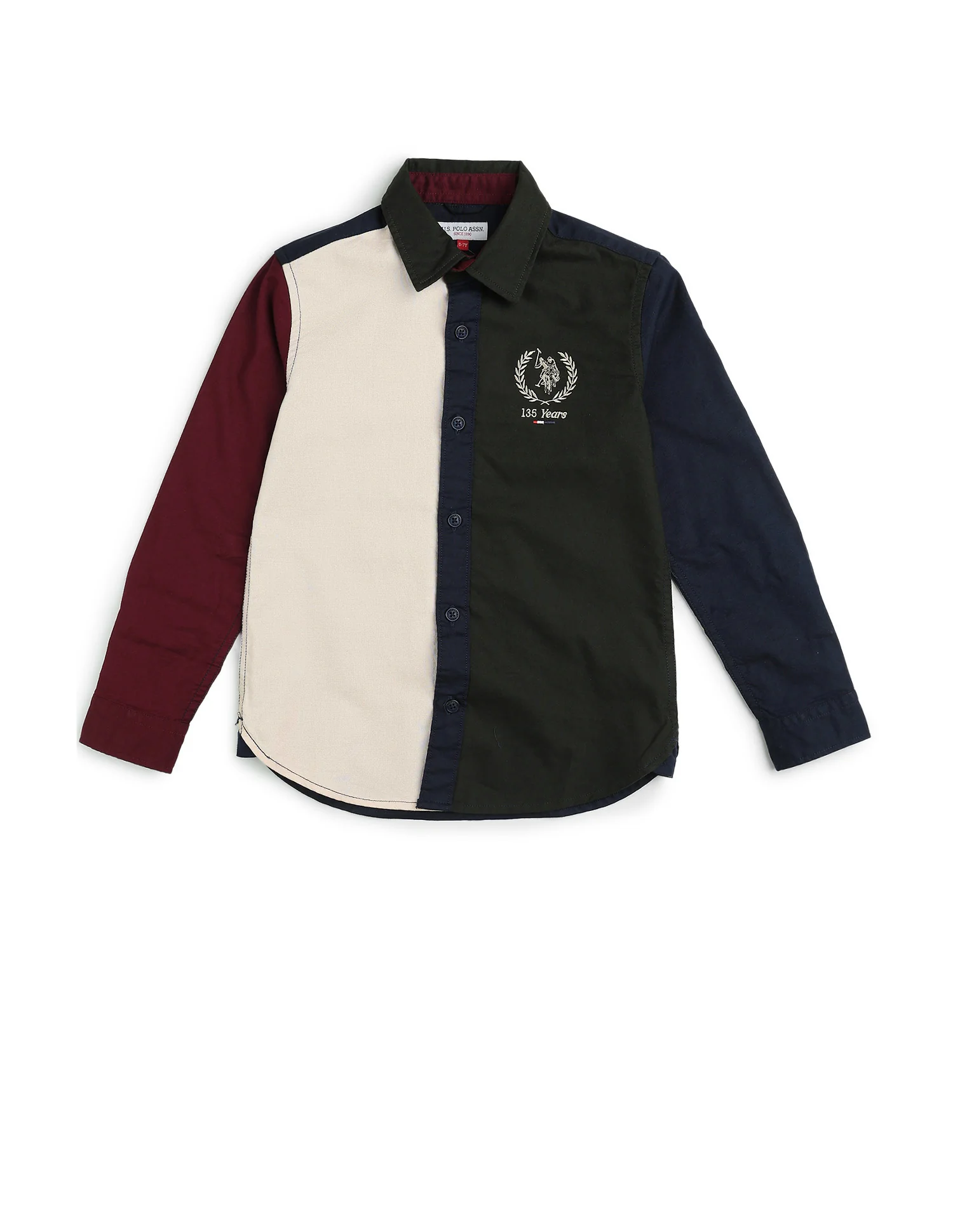 Boys Colourblocked Oxford Shirt - Image 7