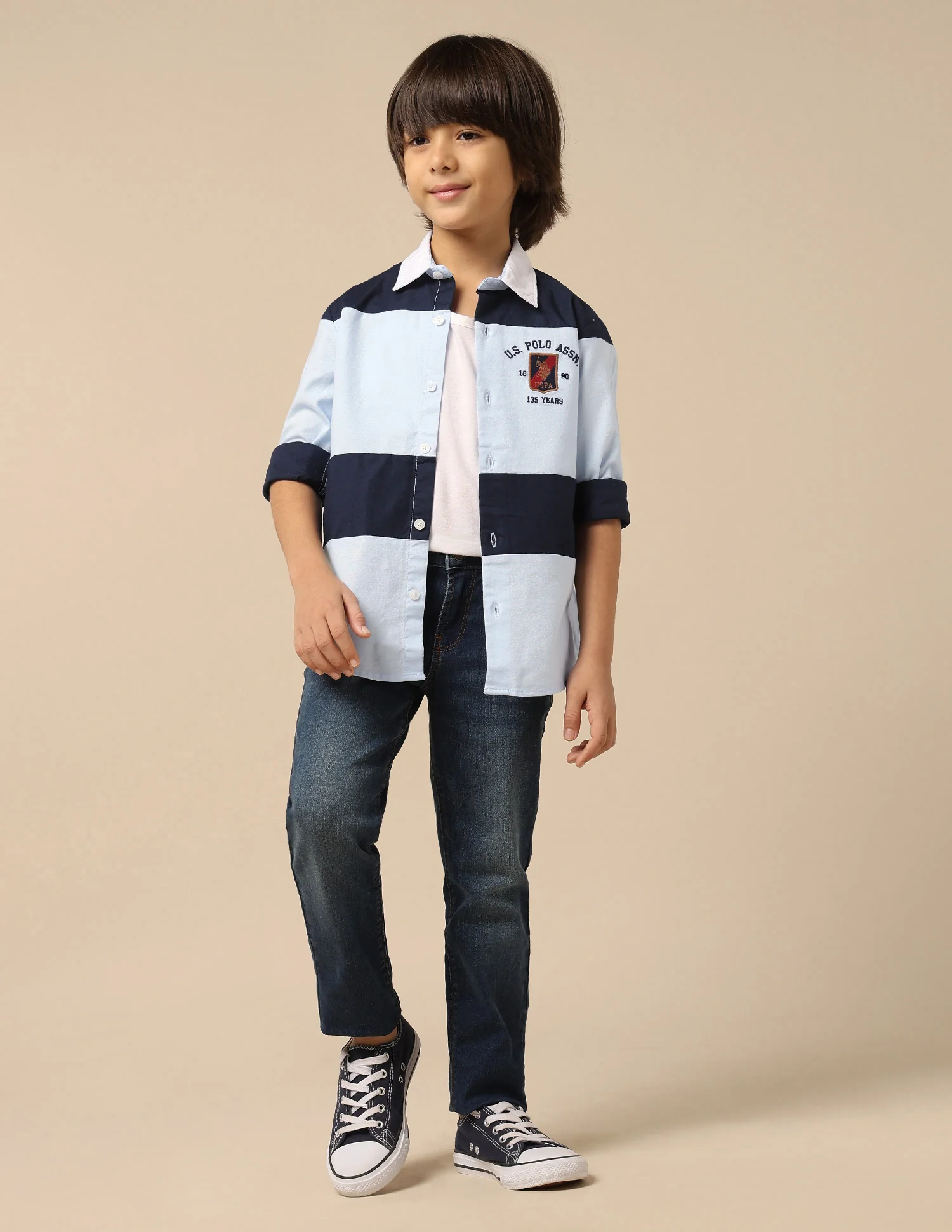 Boys Colourblocked Oxford Shirt - Image 3