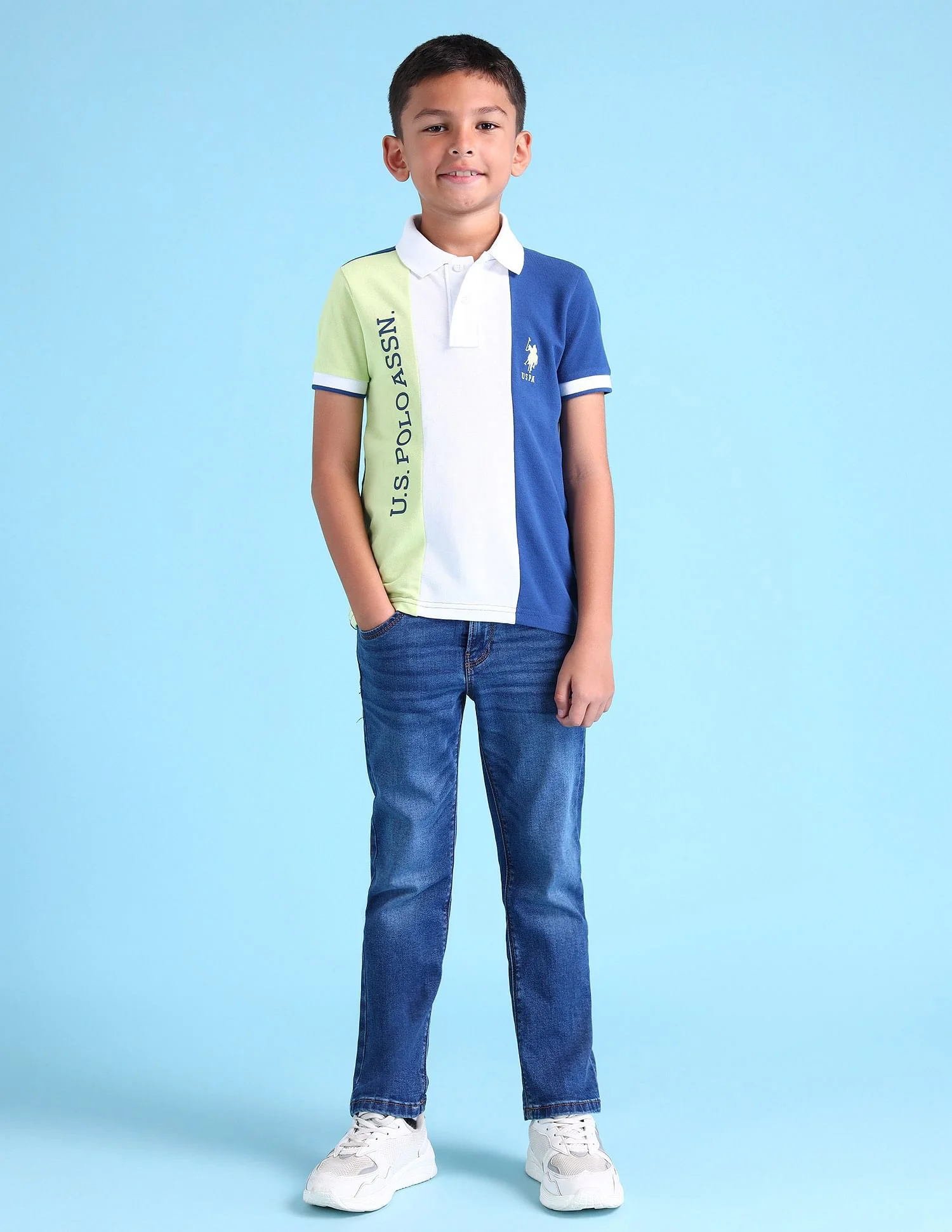 Boys Colourblocked Polo Shirt - Image 3