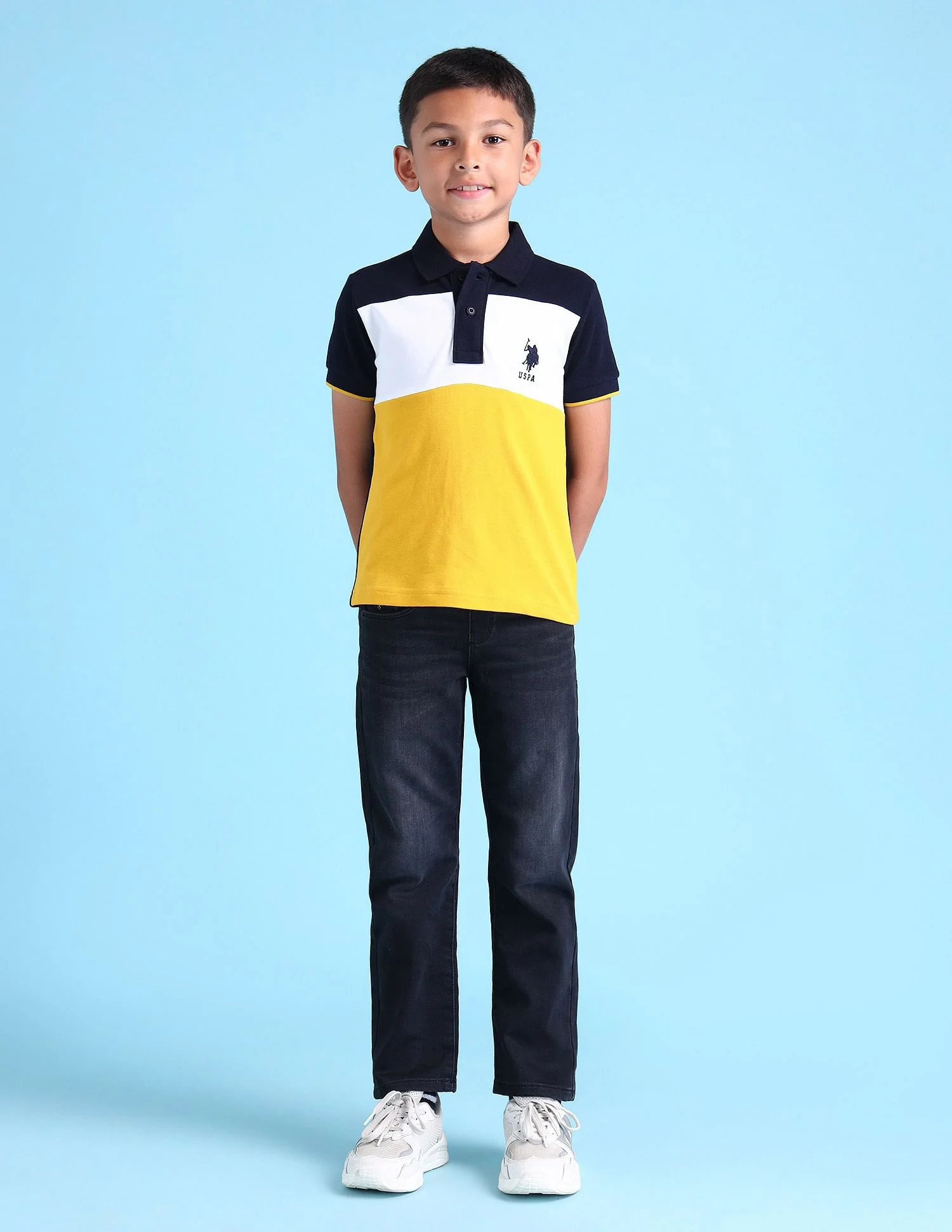 Boys Colourblocked Polo Shirt - Image 3