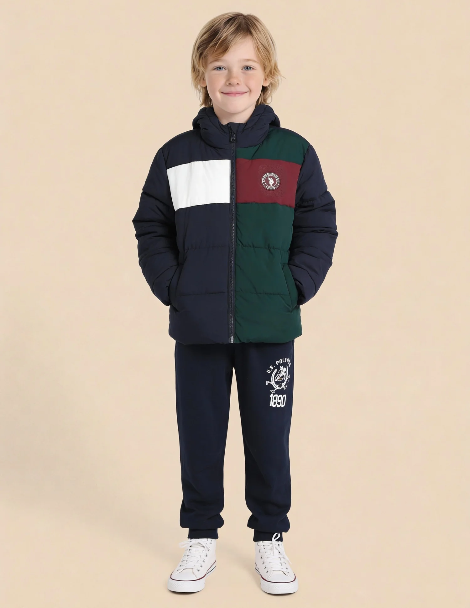 Boys Colourblocked Puffer Jacket - Image 3