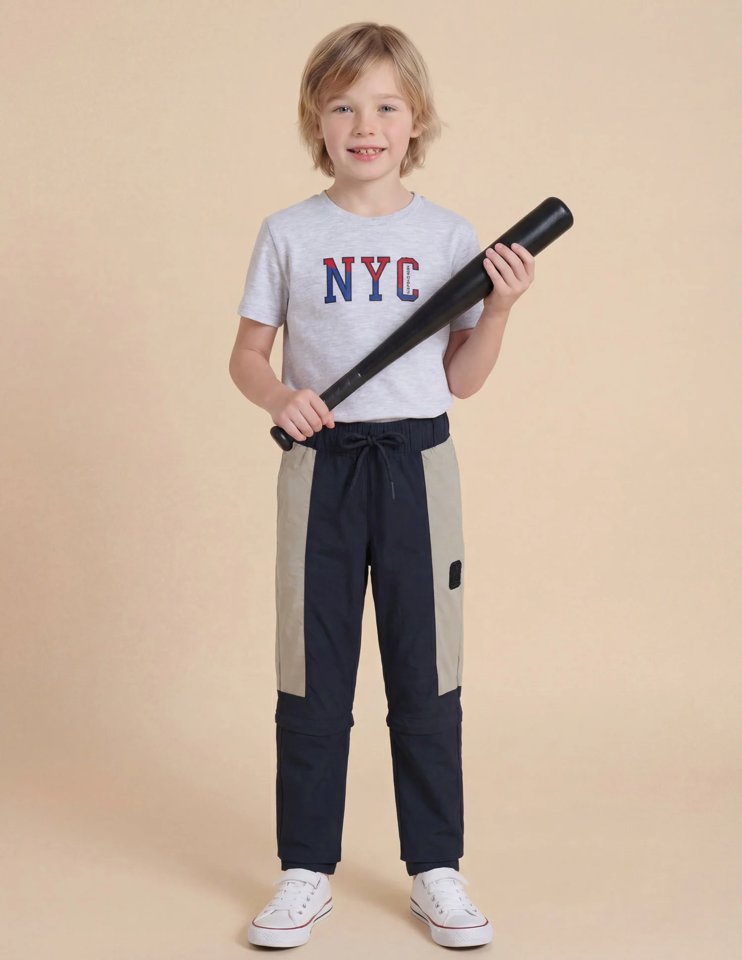 Boys Colourblocked Regular Fit Joggers