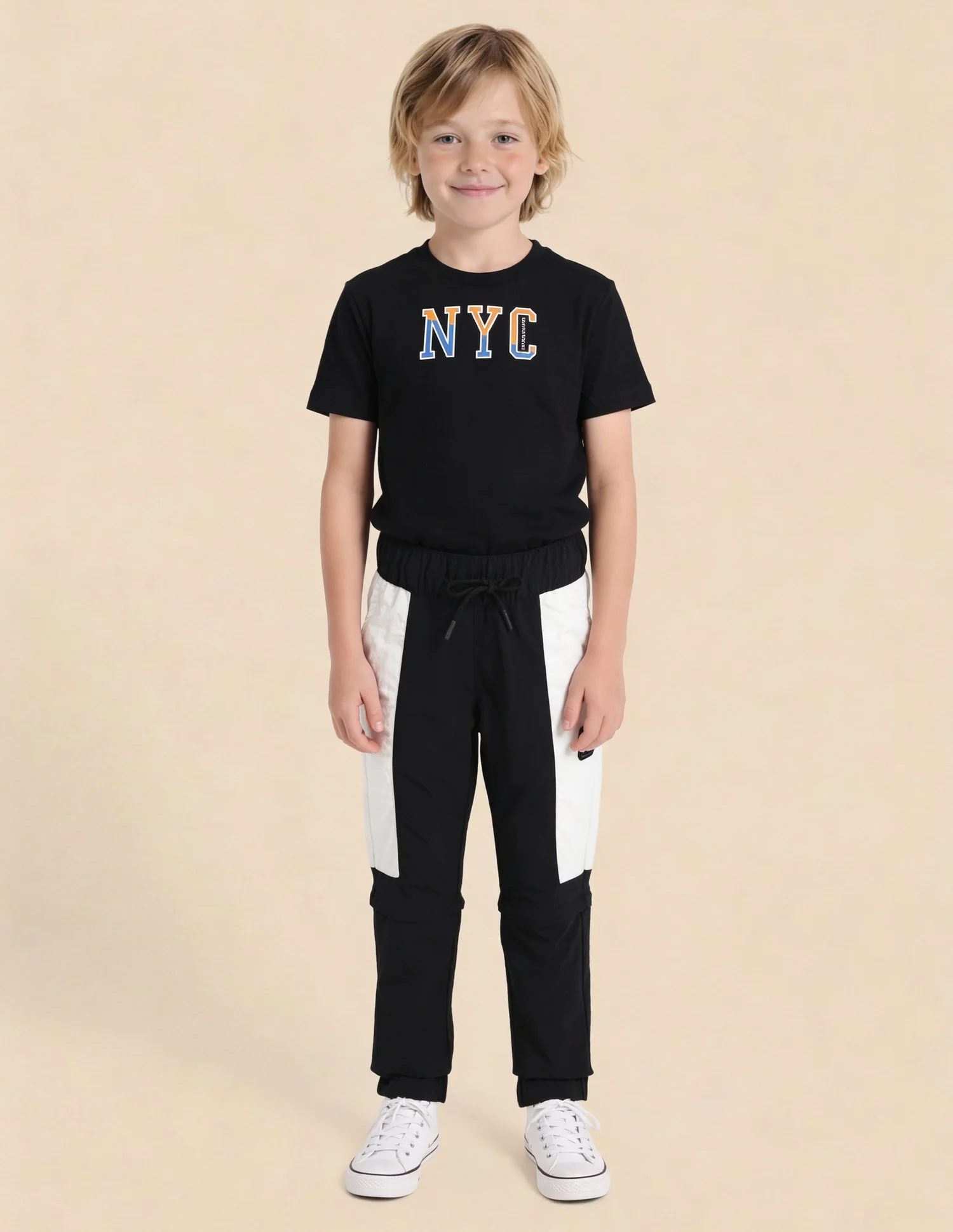 Boys Colourblocked Regular Fit Joggers - Image 3