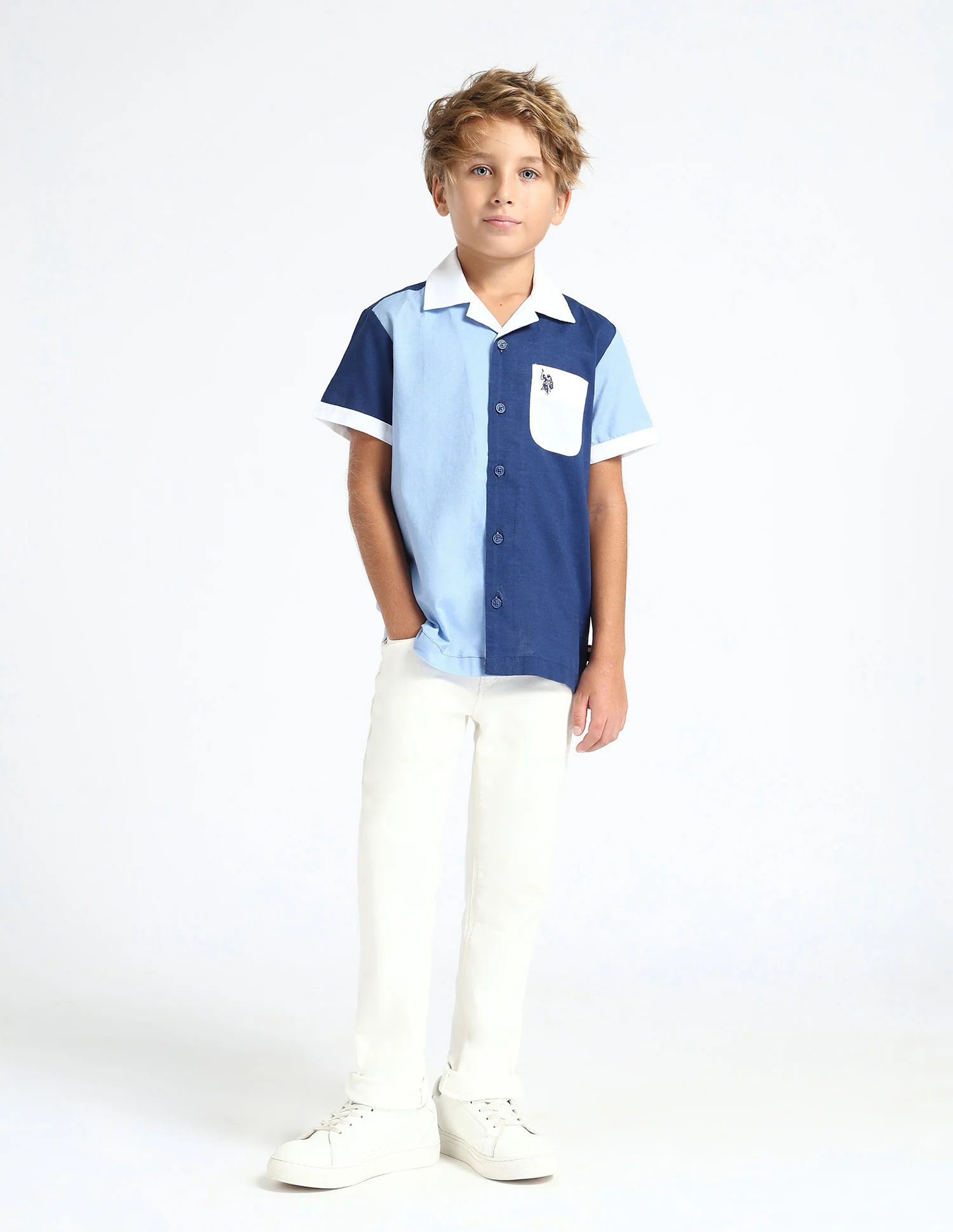 Boys Colourblocked Regular Fit Shirt - Image 3