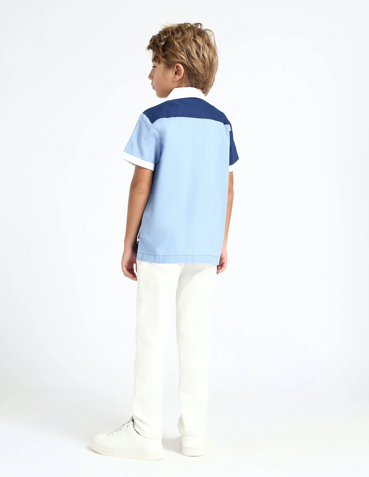 Boys Colourblocked Regular Fit Shirt - Image 4