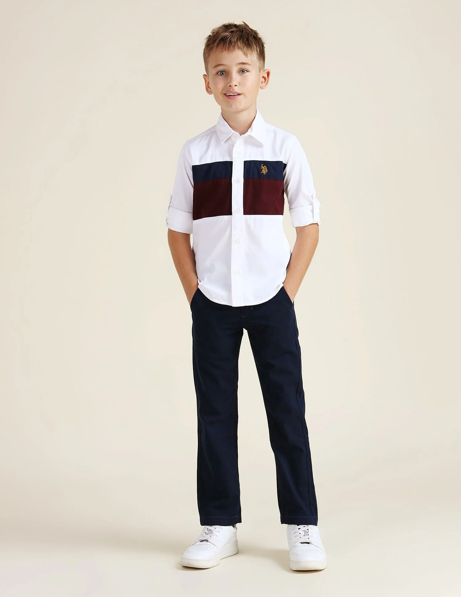 Boys Colourblocked Regular Fit Shirt - Image 3